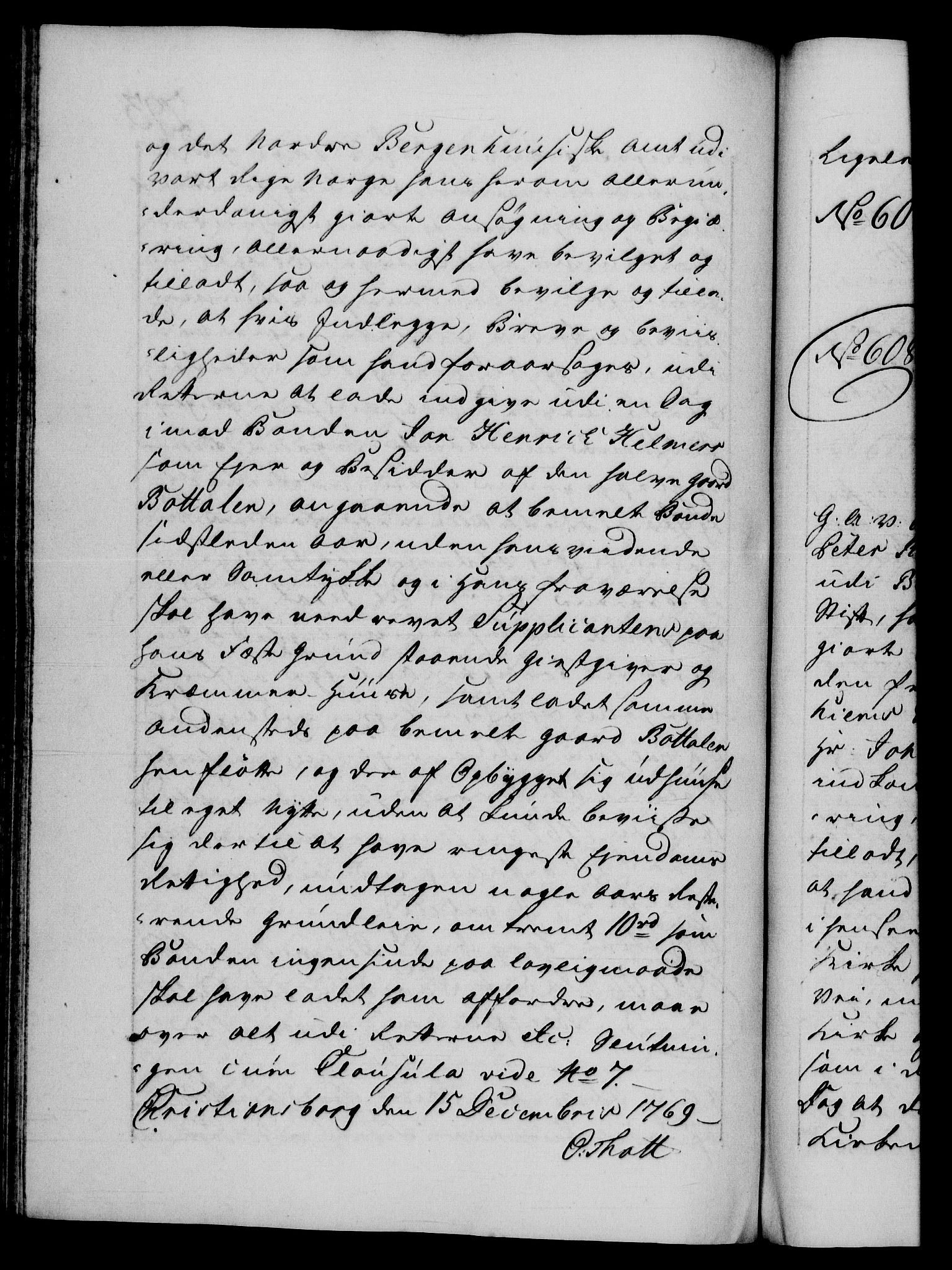 Danske Kanselli 1572-1799, AV/RA-EA-3023/F/Fc/Fca/Fcaa/L0044: Norske registre, 1769-1771, p. 293b