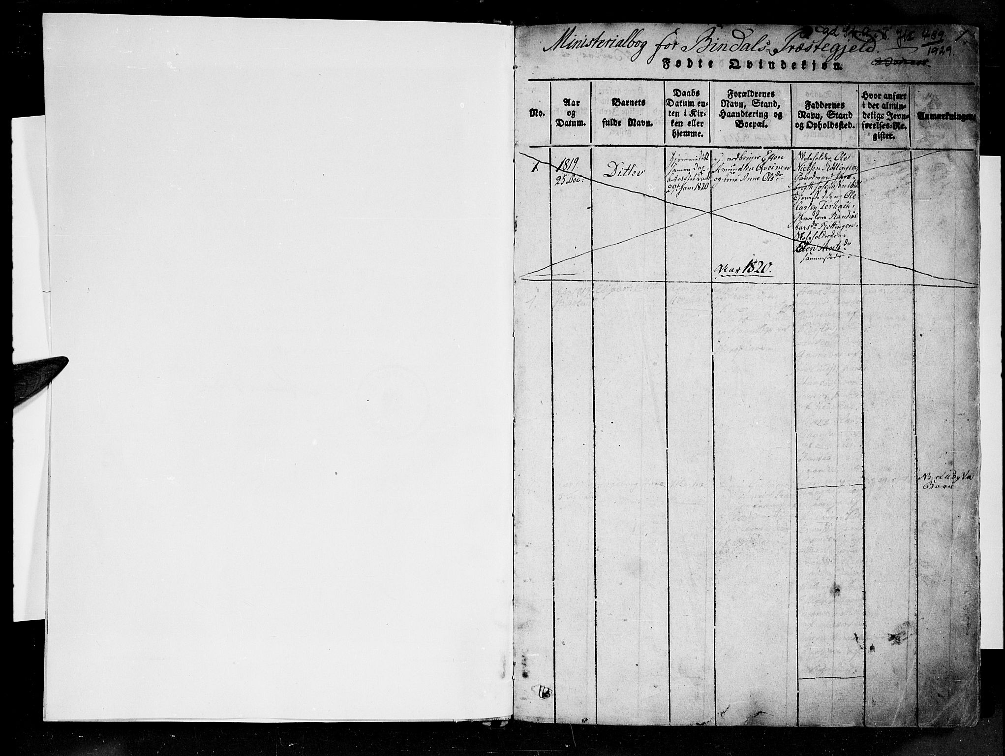 Ministerialprotokoller, klokkerbøker og fødselsregistre - Nordland, SAT/A-1459/810/L0142: Parish register (official) no. 810A06 /1, 1819-1841, p. 0-1