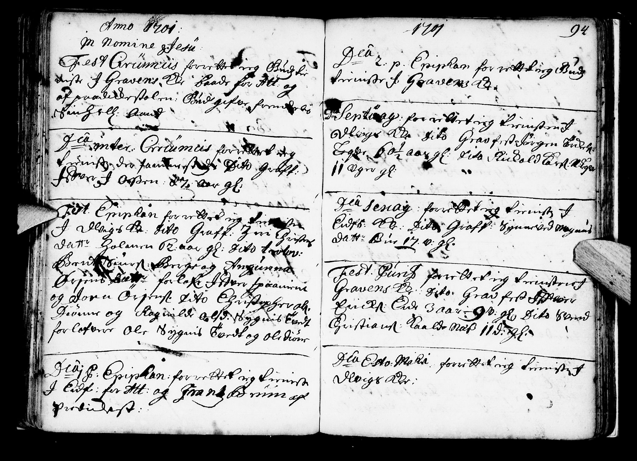 Ulvik sokneprestembete, SAB/A-78801/H/Haa: Parish register (official) no. A 2, 1689-1706, p. 94