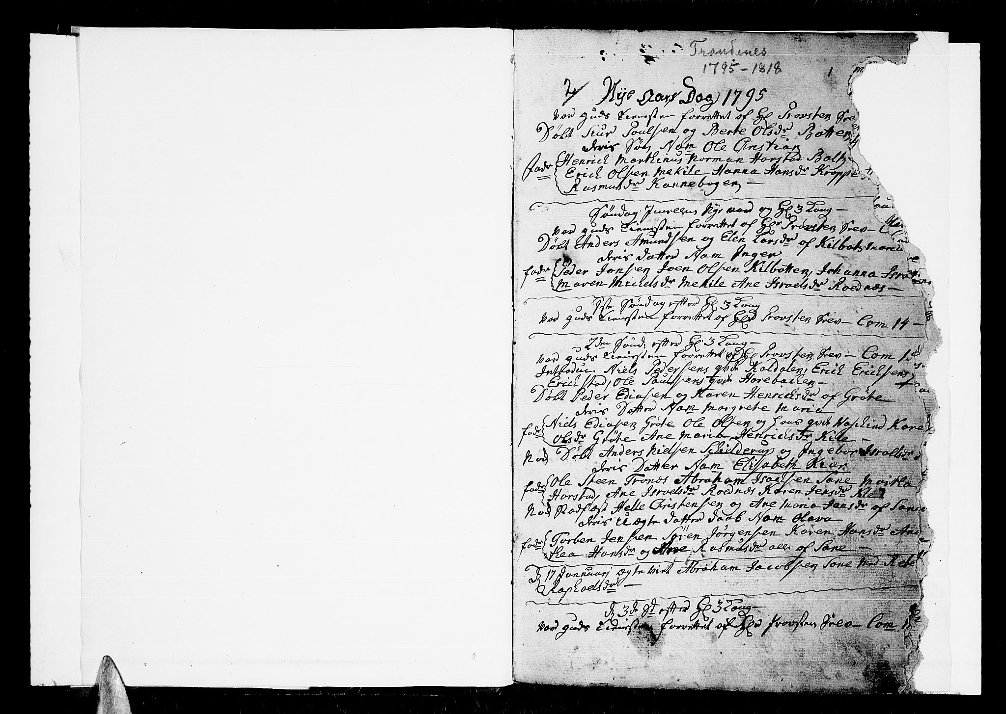 Trondenes sokneprestkontor, SATØ/S-1319/H/Hb/L0002klokker: Parish register (copy) no. 2, 1795-1818, p. 1