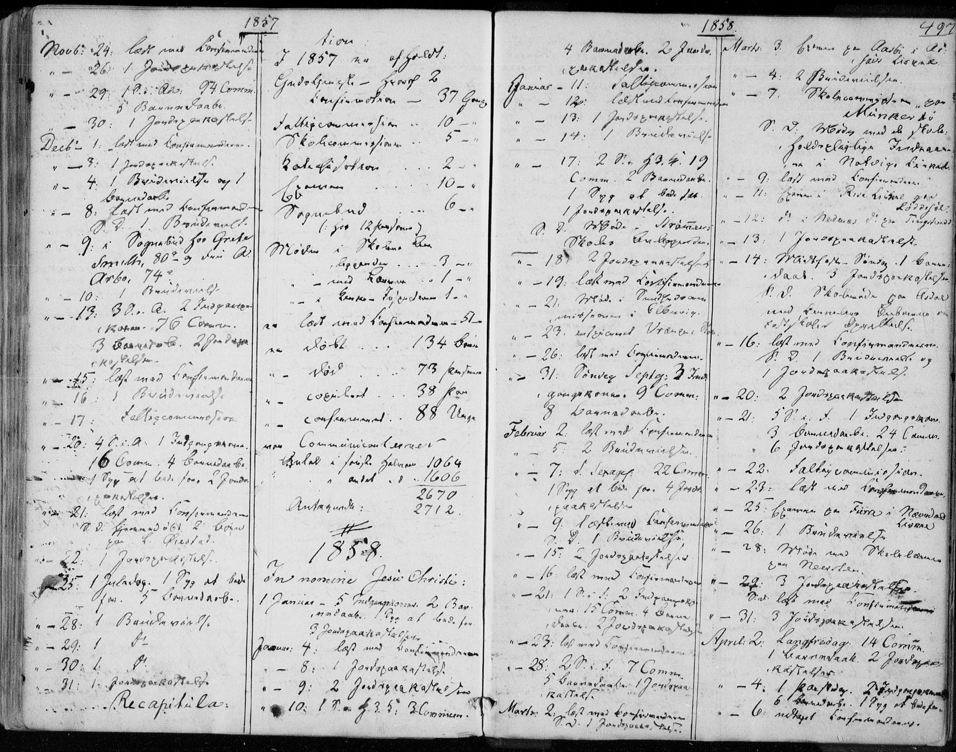 Øyestad sokneprestkontor, AV/SAK-1111-0049/F/Fa/L0015: Parish register (official) no. A 15, 1857-1873, p. 497