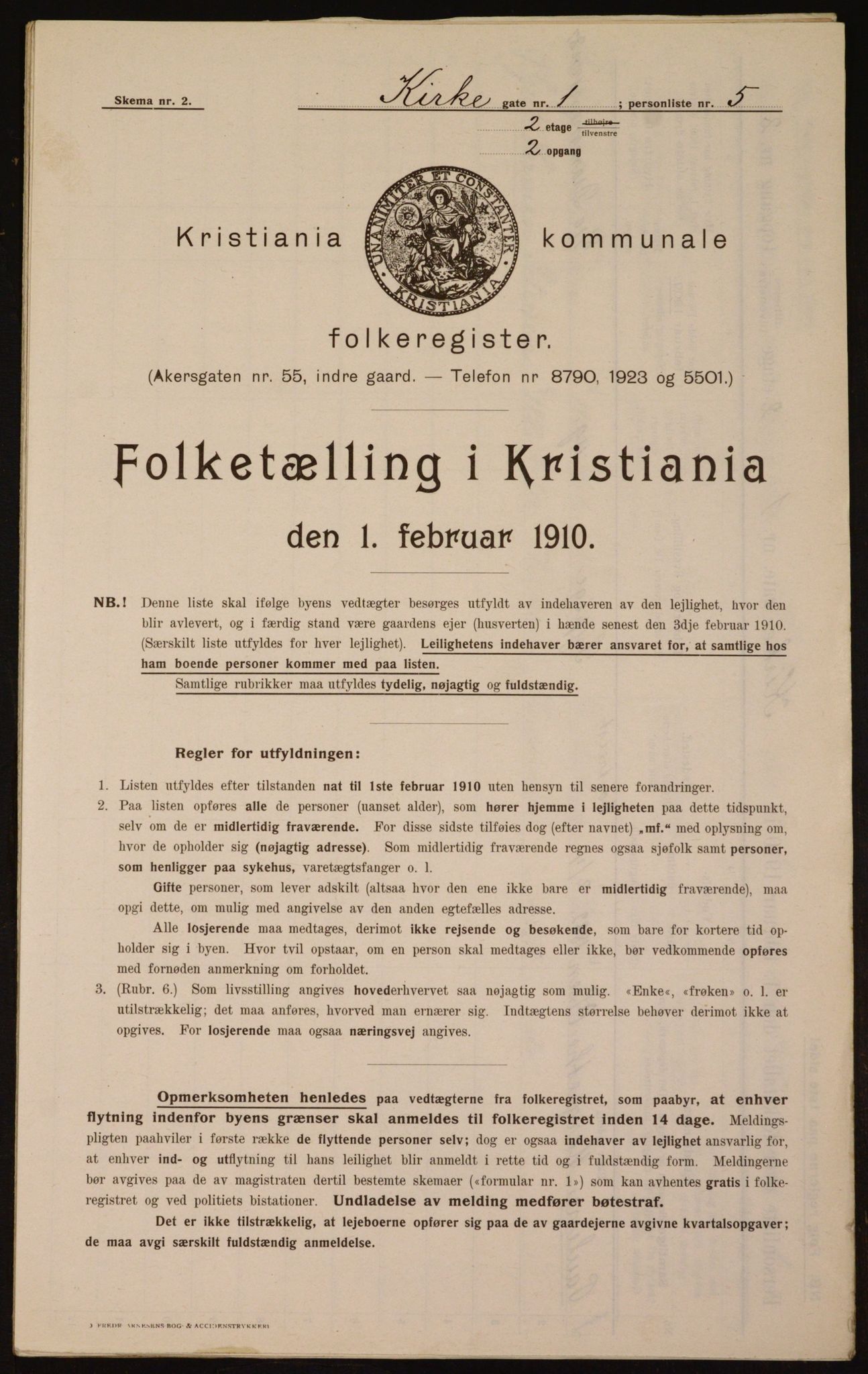 OBA, Municipal Census 1910 for Kristiania, 1910, p. 48195