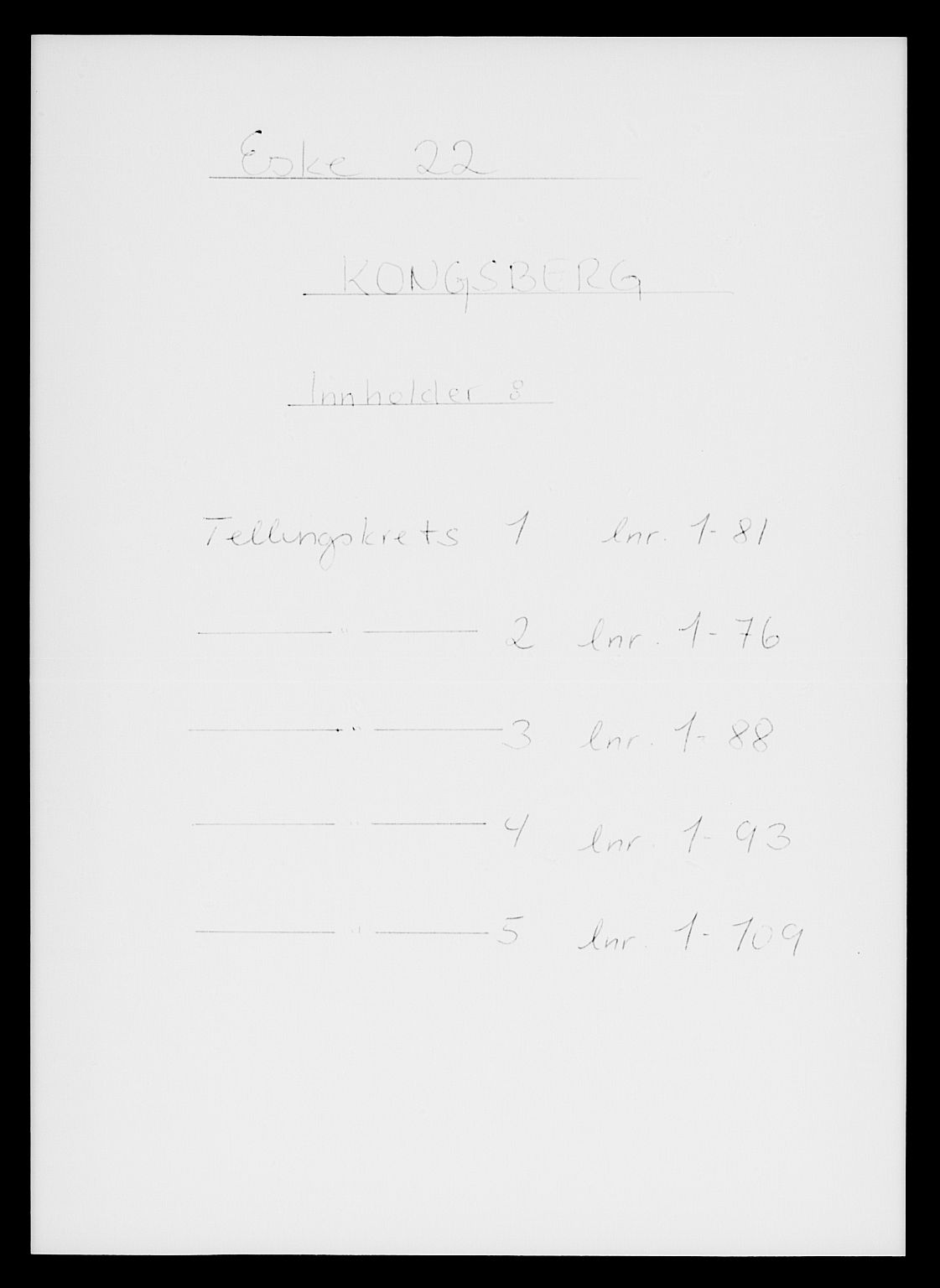 SAKO, 1885 census for 0604 Kongsberg, 1885