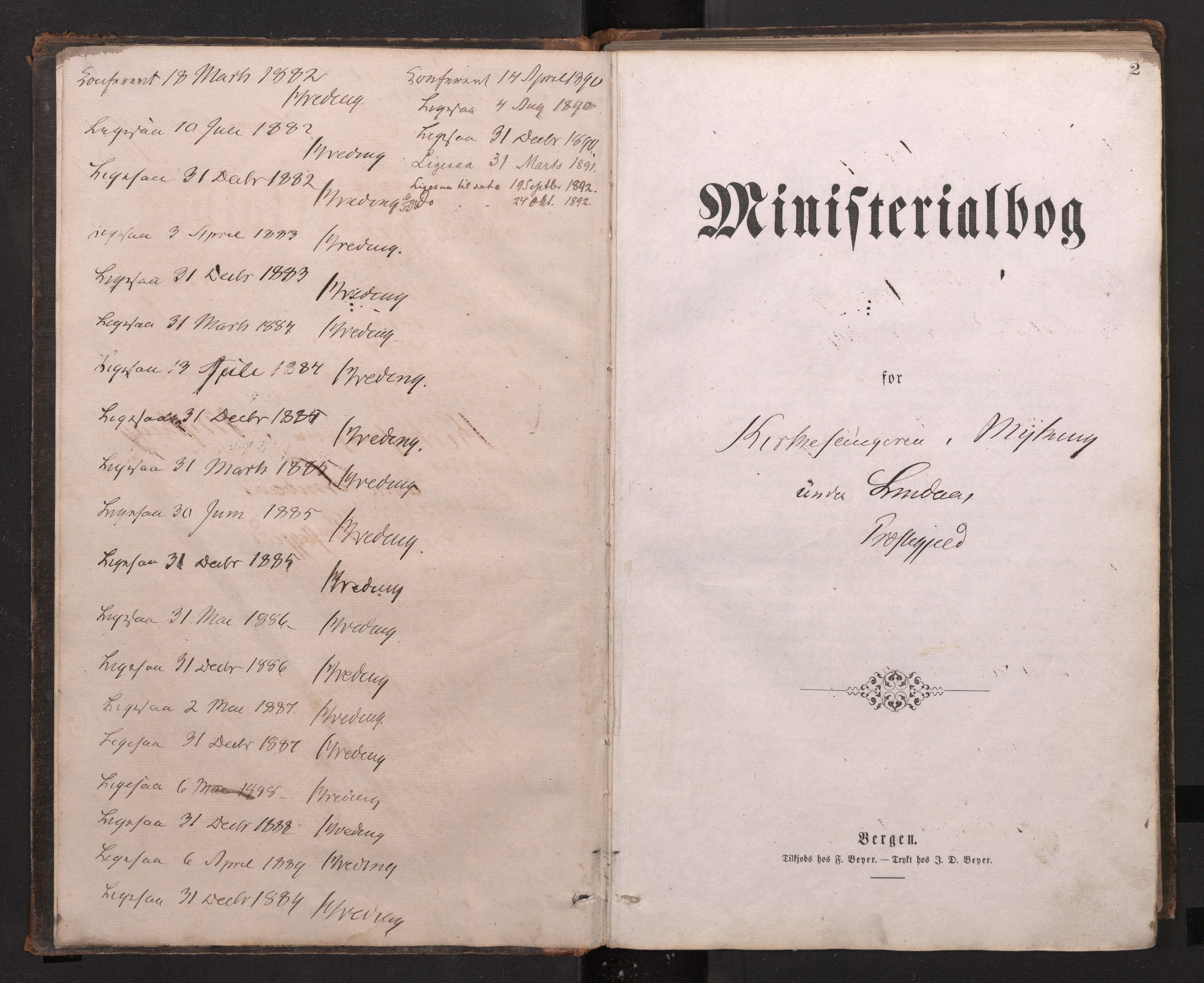 Lindås Sokneprestembete, SAB/A-76701/H/Hab: Parish register (copy) no. E 2, 1867-1892, p. 1b-2a