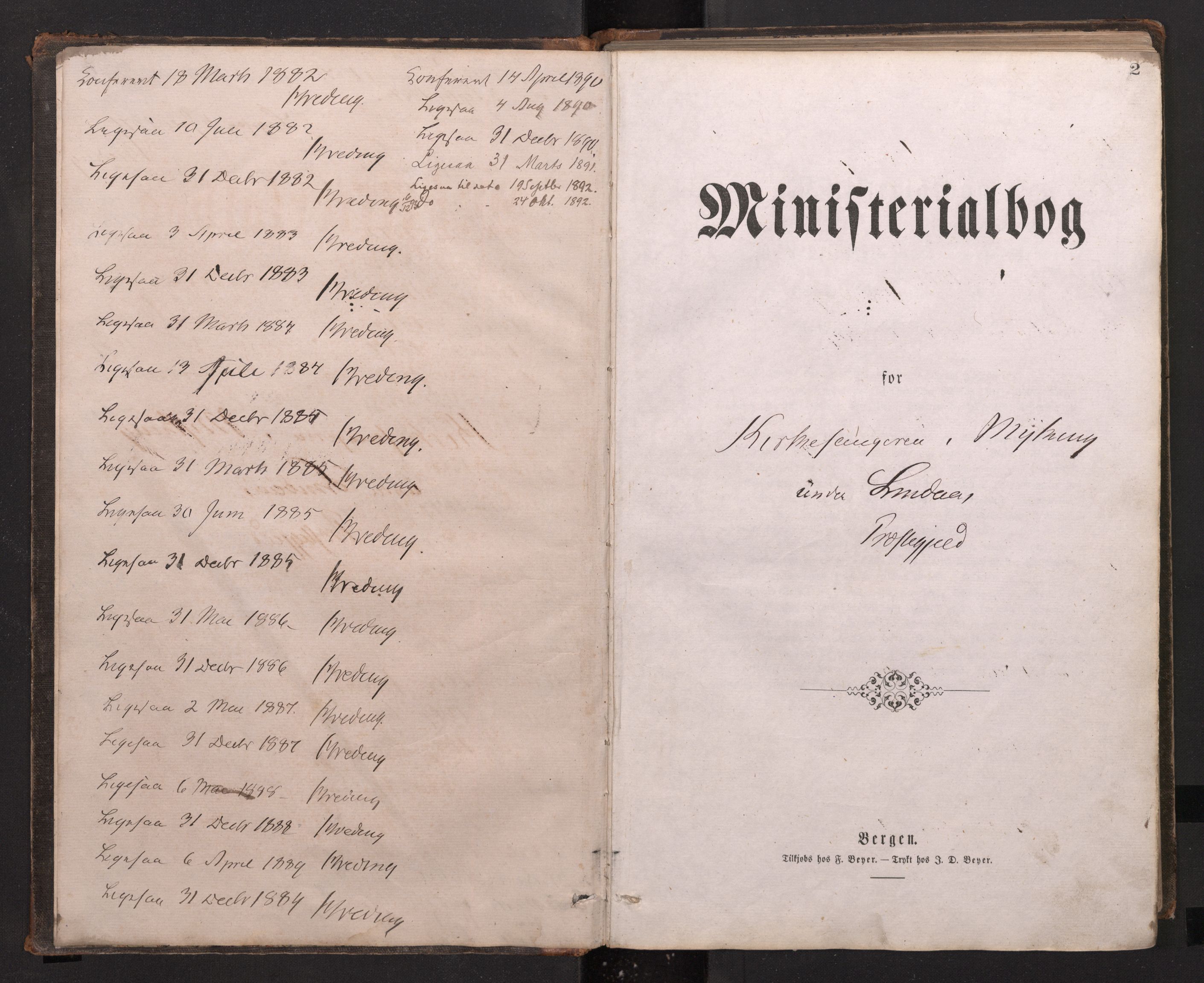 Lindås Sokneprestembete, AV/SAB-A-76701/H/Hab/Habe/L0002: Parish register (copy) no. E 2, 1867-1892, p. 1b-2a