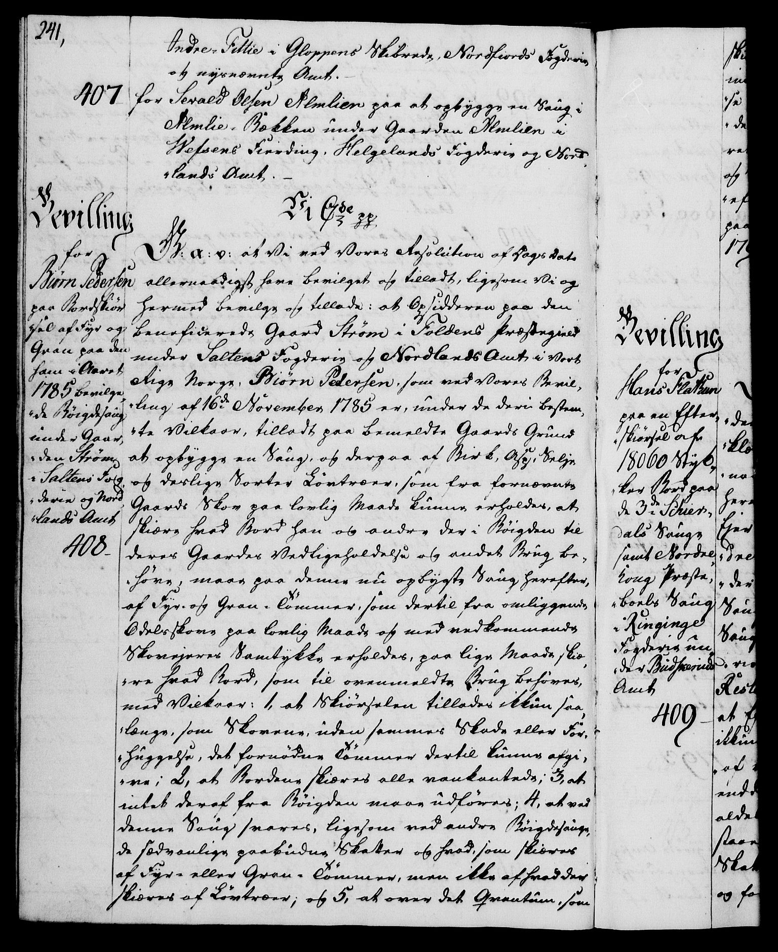 Rentekammeret, Kammerkanselliet, AV/RA-EA-3111/G/Gg/Gga/L0015: Norsk ekspedisjonsprotokoll med register (merket RK 53.15), 1790-1791, p. 241