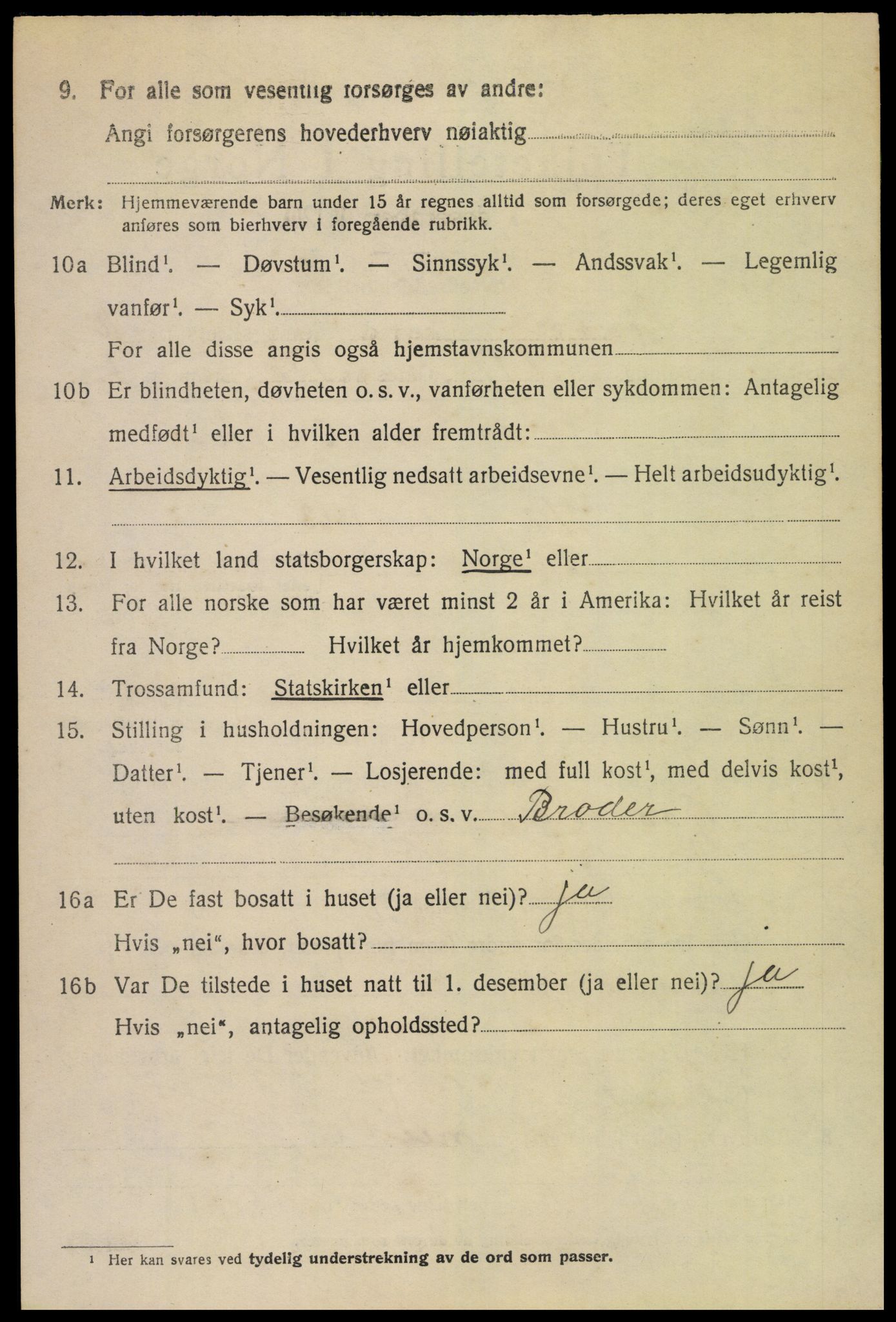 SAH, 1920 census for Fåberg, 1920, p. 11823