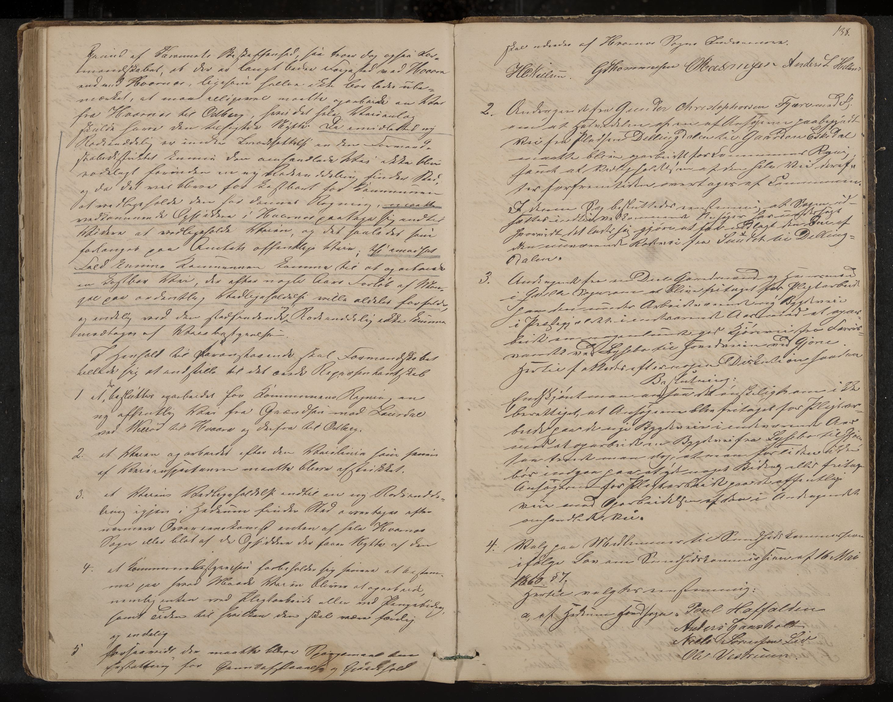 Hedrum formannskap og sentraladministrasjon, IKAK/0727021/A/Aa/L0002: Møtebok, 1853-1867, p. 138