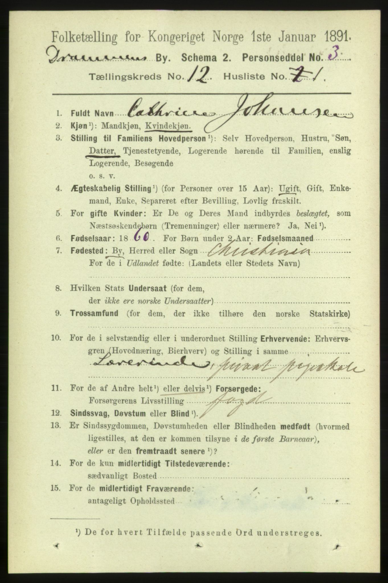 RA, 1891 census for 0602 Drammen, 1891, p. 8962