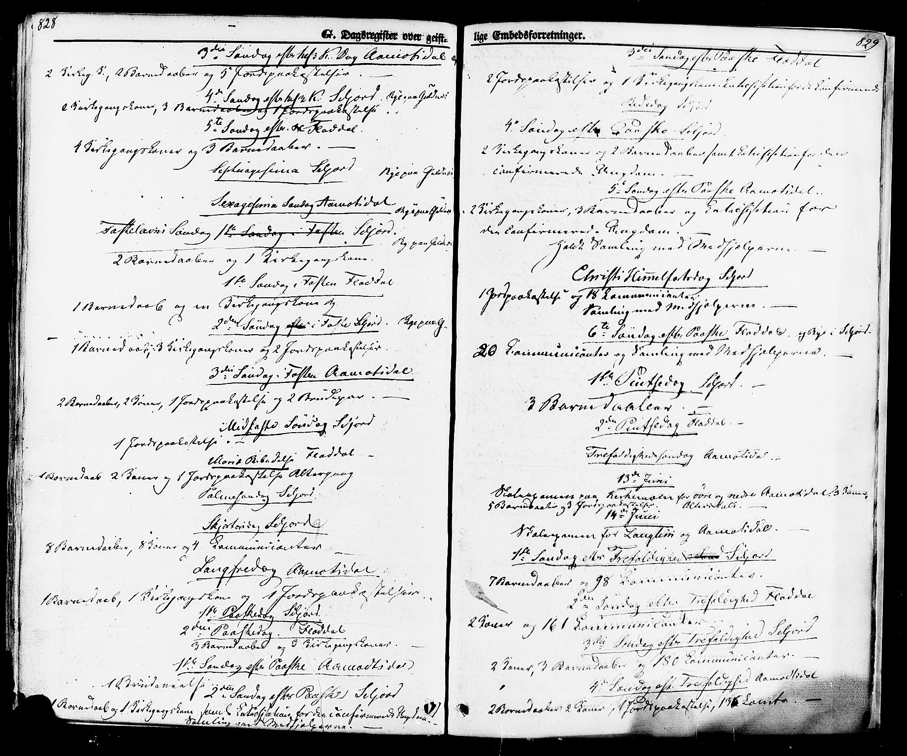 Seljord kirkebøker, SAKO/A-20/F/Fa/L0013: Parish register (official) no. I 13, 1866-1876, p. 828-829