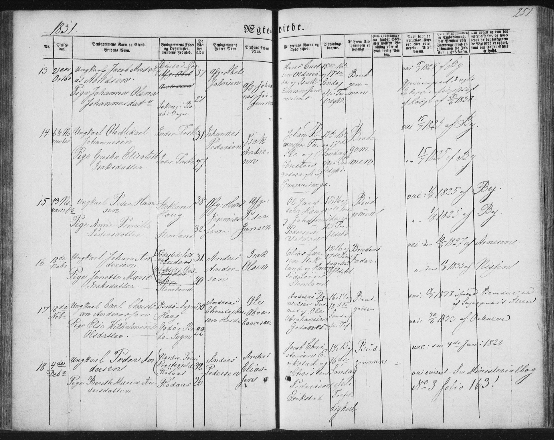 Ministerialprotokoller, klokkerbøker og fødselsregistre - Nordland, AV/SAT-A-1459/852/L0738: Parish register (official) no. 852A08, 1849-1865, p. 251