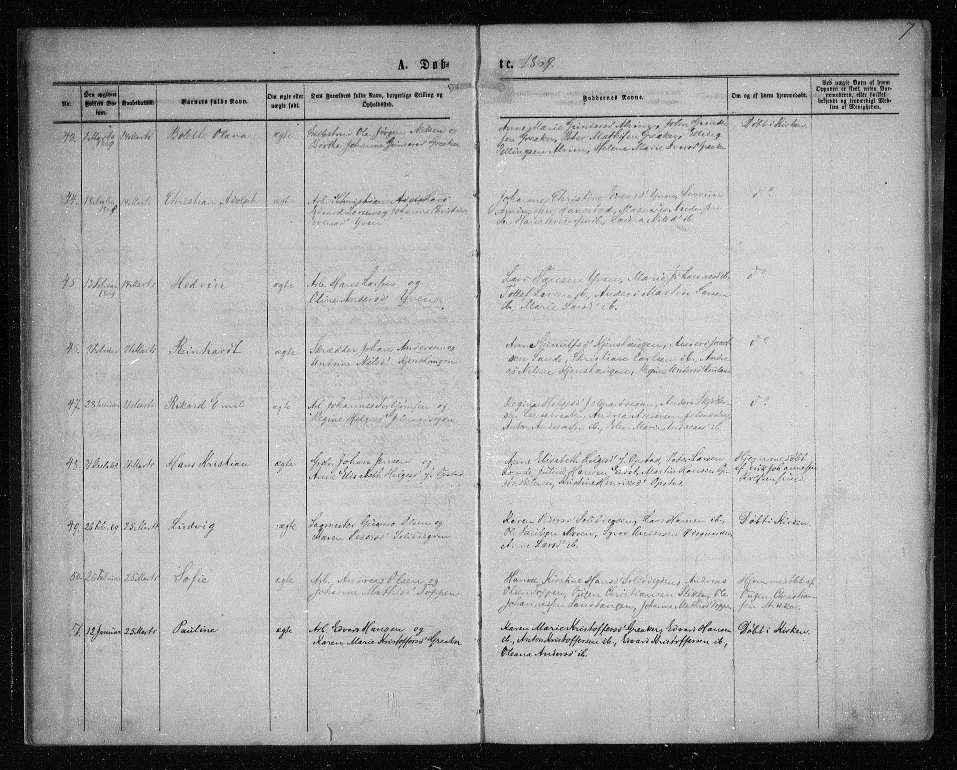 Tune prestekontor Kirkebøker, SAO/A-2007/F/Fa/L0015: Parish register (official) no. 15, 1869-1873, p. 7