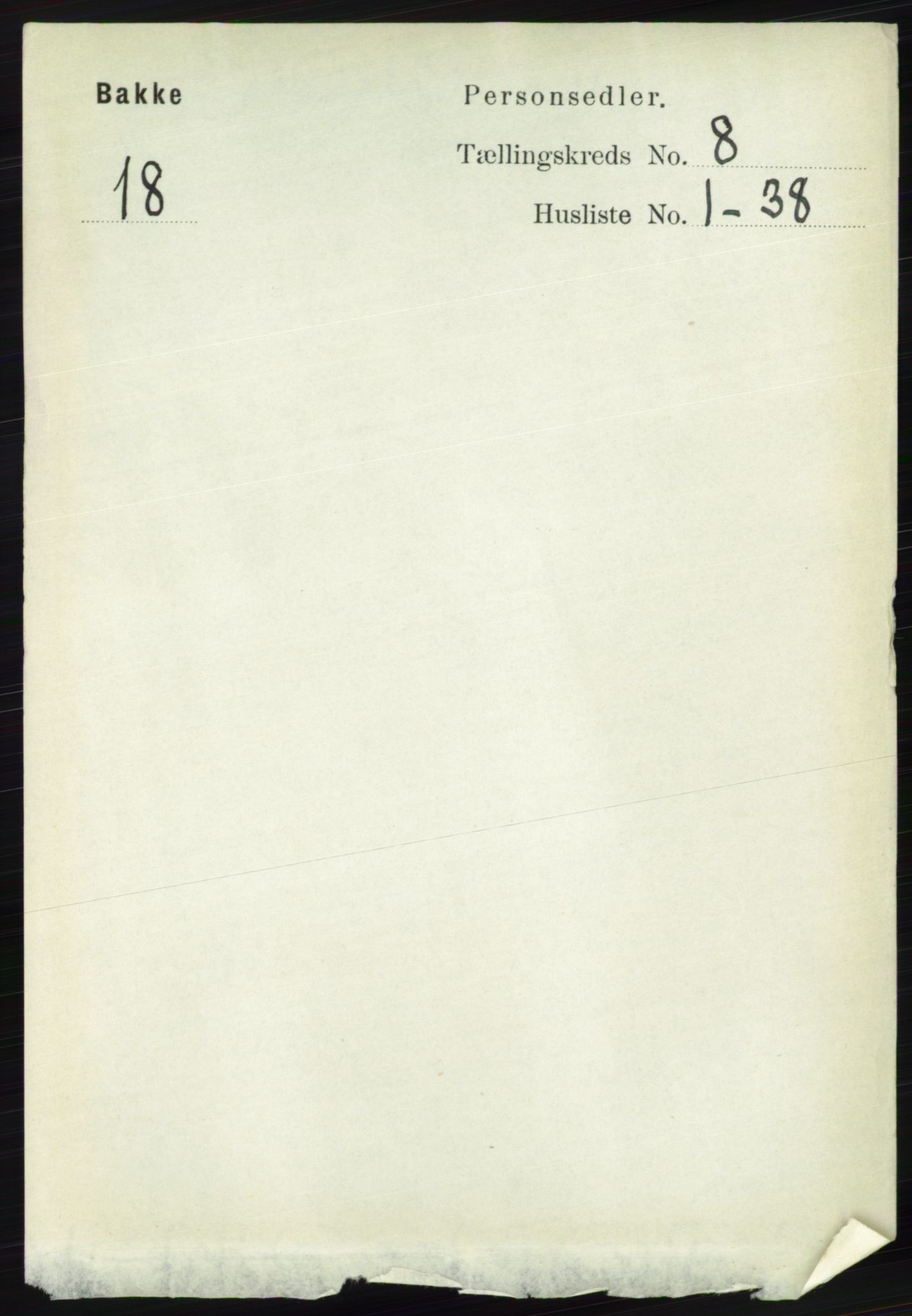 RA, 1891 census for 1045 Bakke, 1891, p. 1483