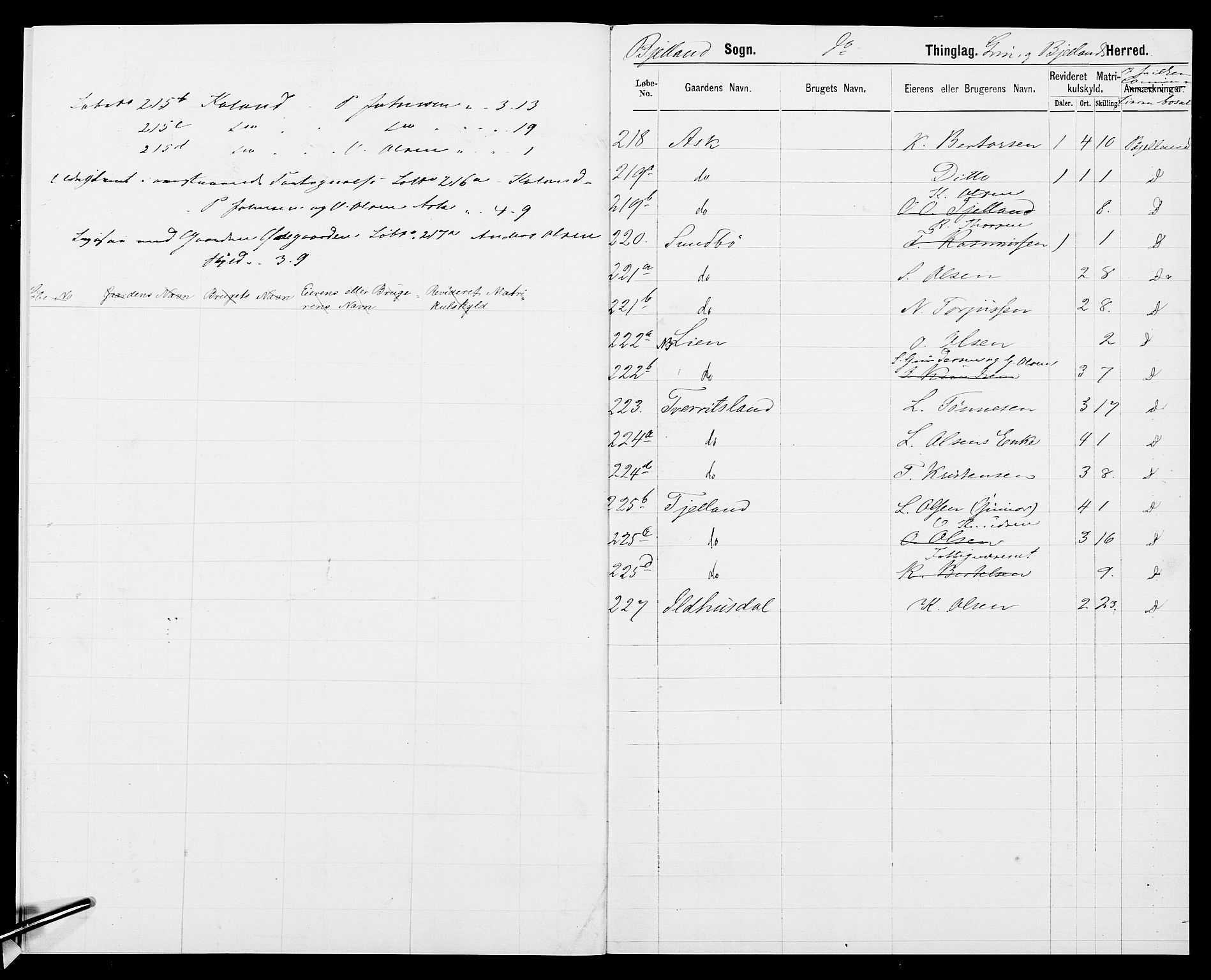 SAK, 1875 census for 1024P Bjelland, 1875, p. 17