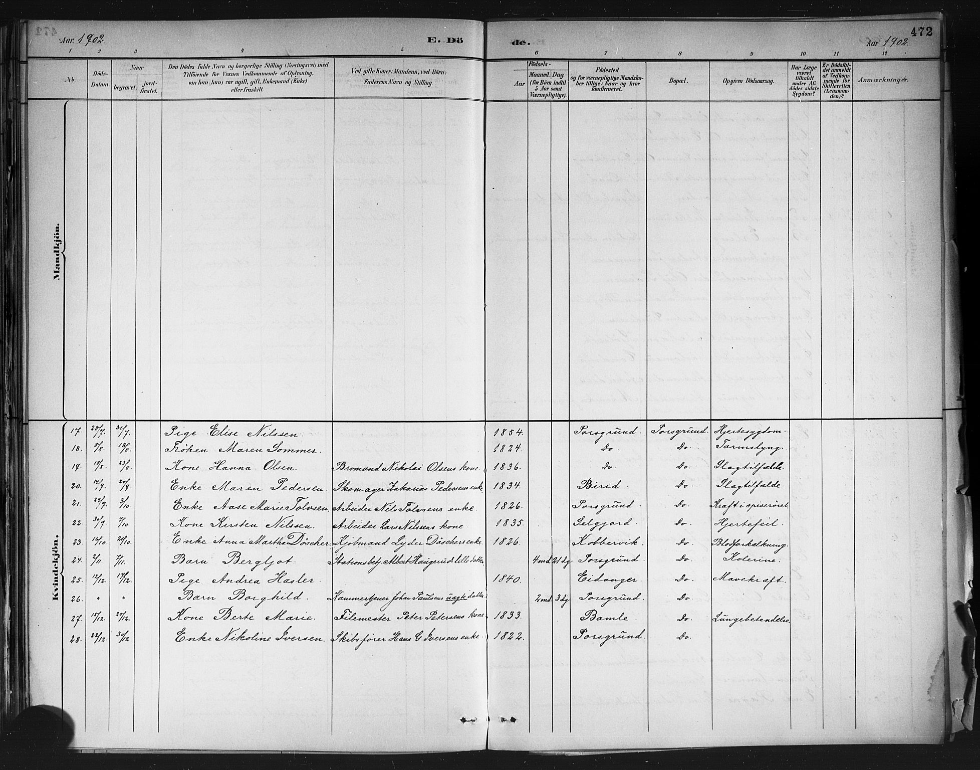 Porsgrunn kirkebøker , AV/SAKO-A-104/G/Gb/L0005: Parish register (copy) no. II 5, 1883-1915, p. 472