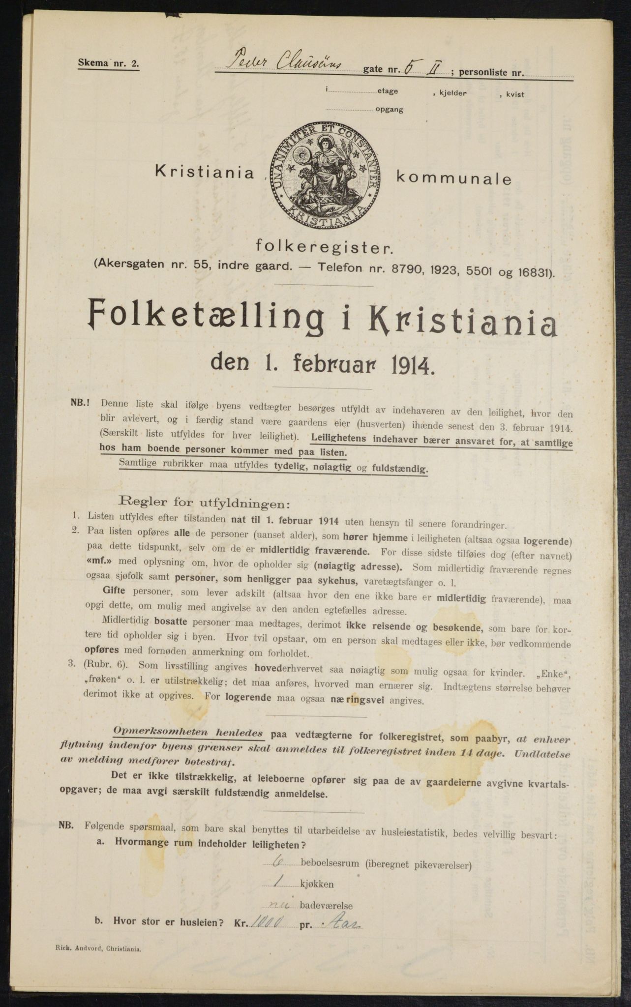OBA, Municipal Census 1914 for Kristiania, 1914, p. 78838