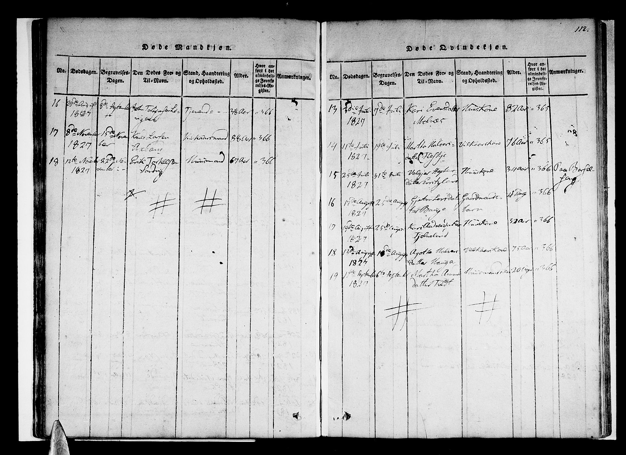 Skånevik sokneprestembete, AV/SAB-A-77801/H/Haa: Parish register (official) no. A 3, 1815-1828, p. 112