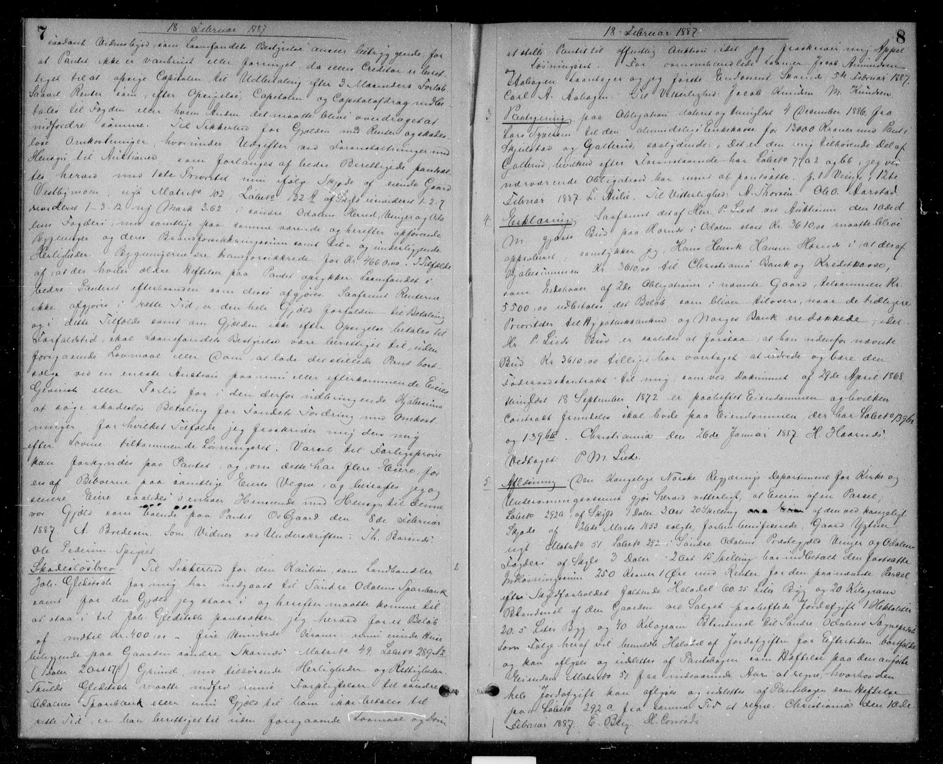 Vinger og Odal sorenskriveri, AV/SAH-TING-022/H/Hb/Hbb/L0004: Mortgage book no. 4, 1887-1890, p. 8
