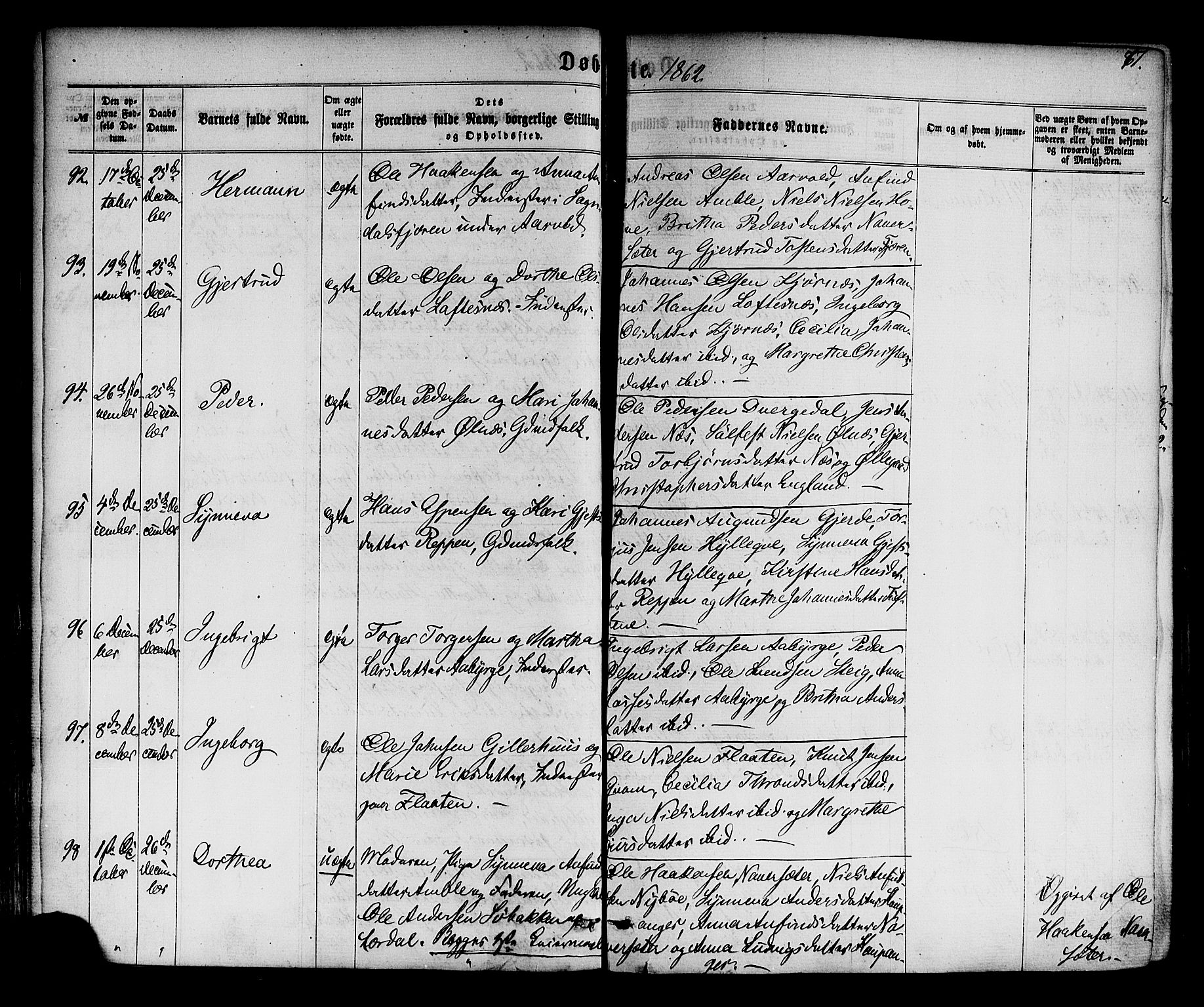Sogndal sokneprestembete, AV/SAB-A-81301/H/Haa/Haaa/L0013: Parish register (official) no. A 13, 1859-1877, p. 77