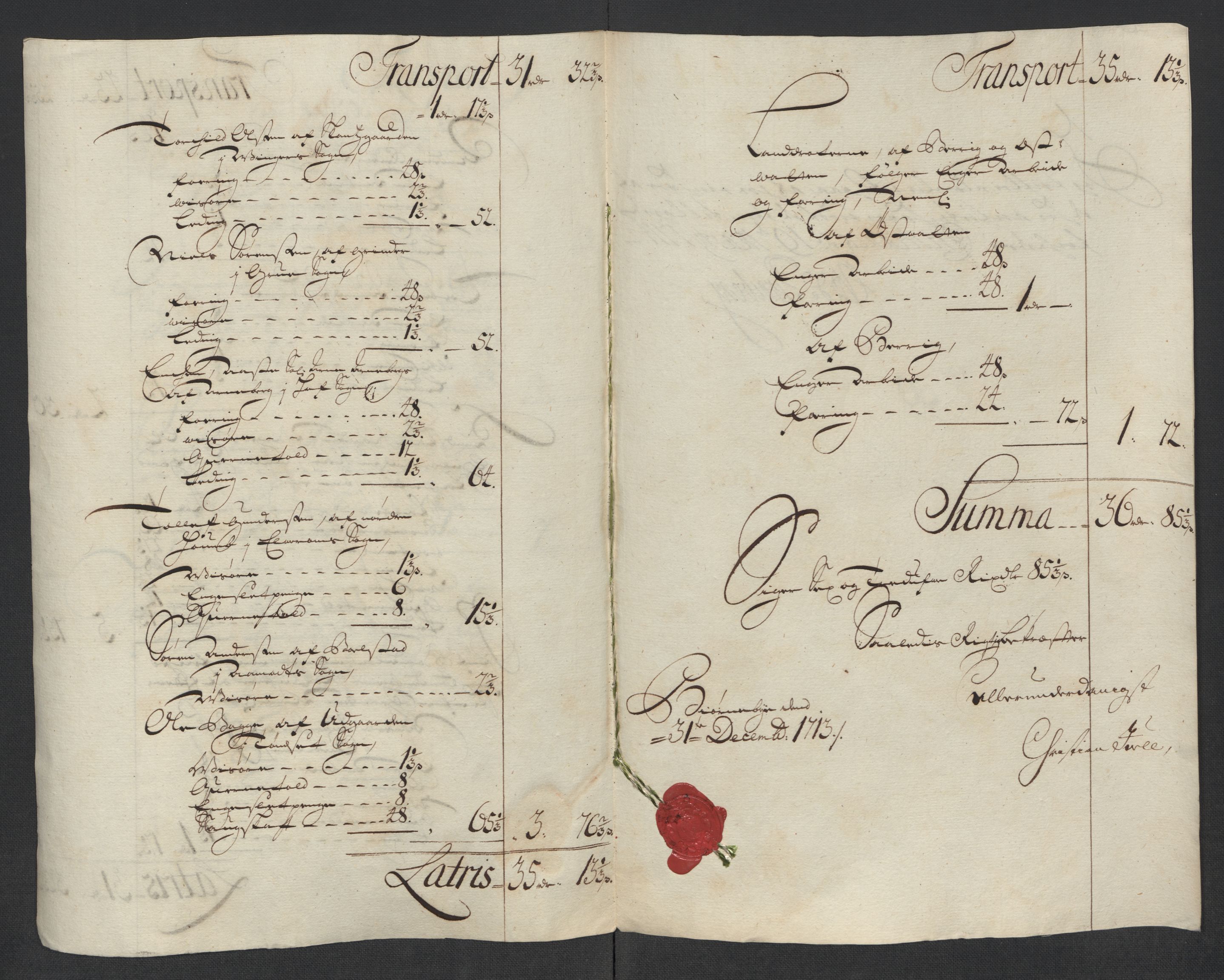Rentekammeret inntil 1814, Reviderte regnskaper, Fogderegnskap, RA/EA-4092/R13/L0850: Fogderegnskap Solør, Odal og Østerdal, 1713, p. 390