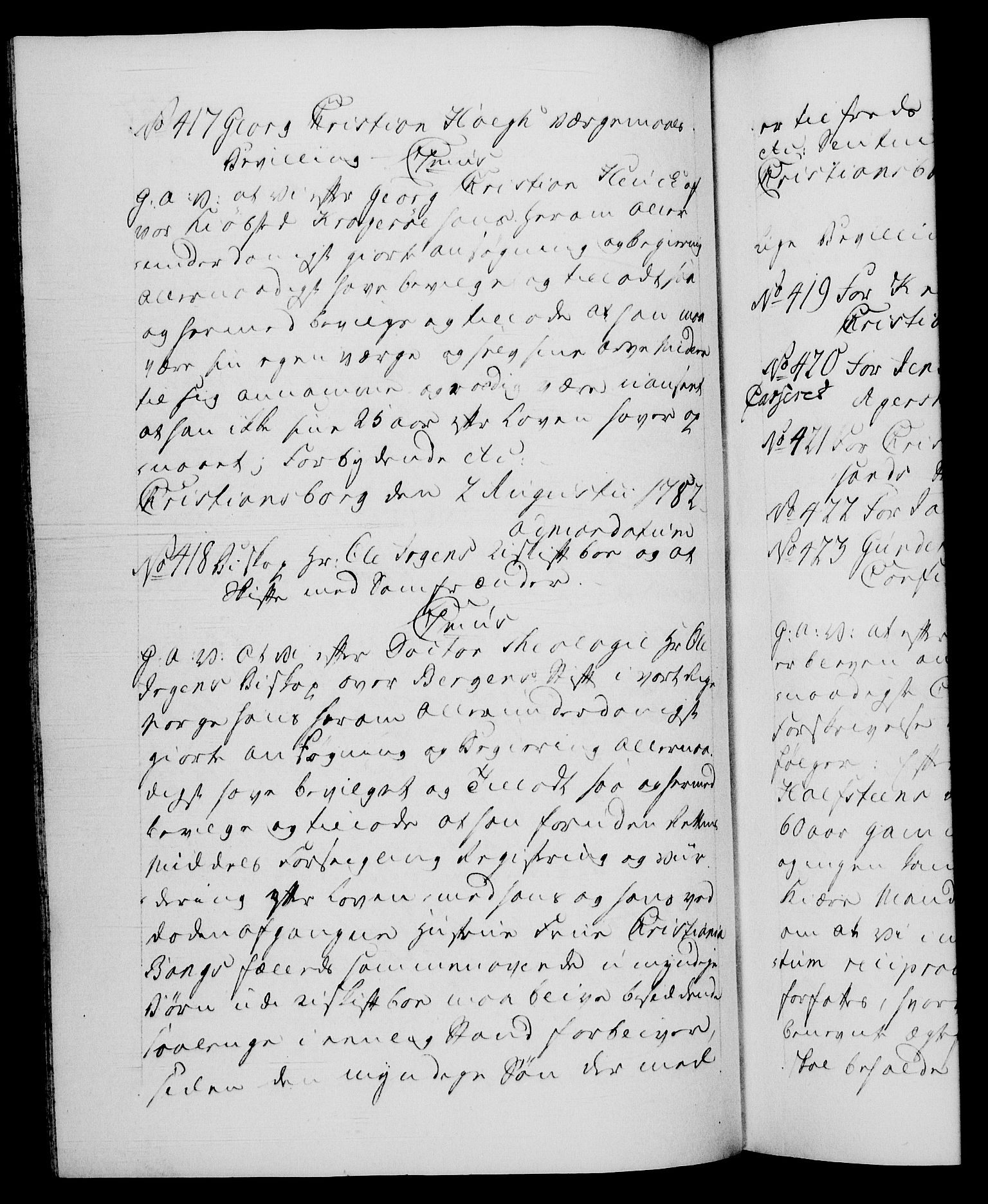 Danske Kanselli 1572-1799, RA/EA-3023/F/Fc/Fca/Fcaa/L0049: Norske registre, 1782-1783, p. 237b