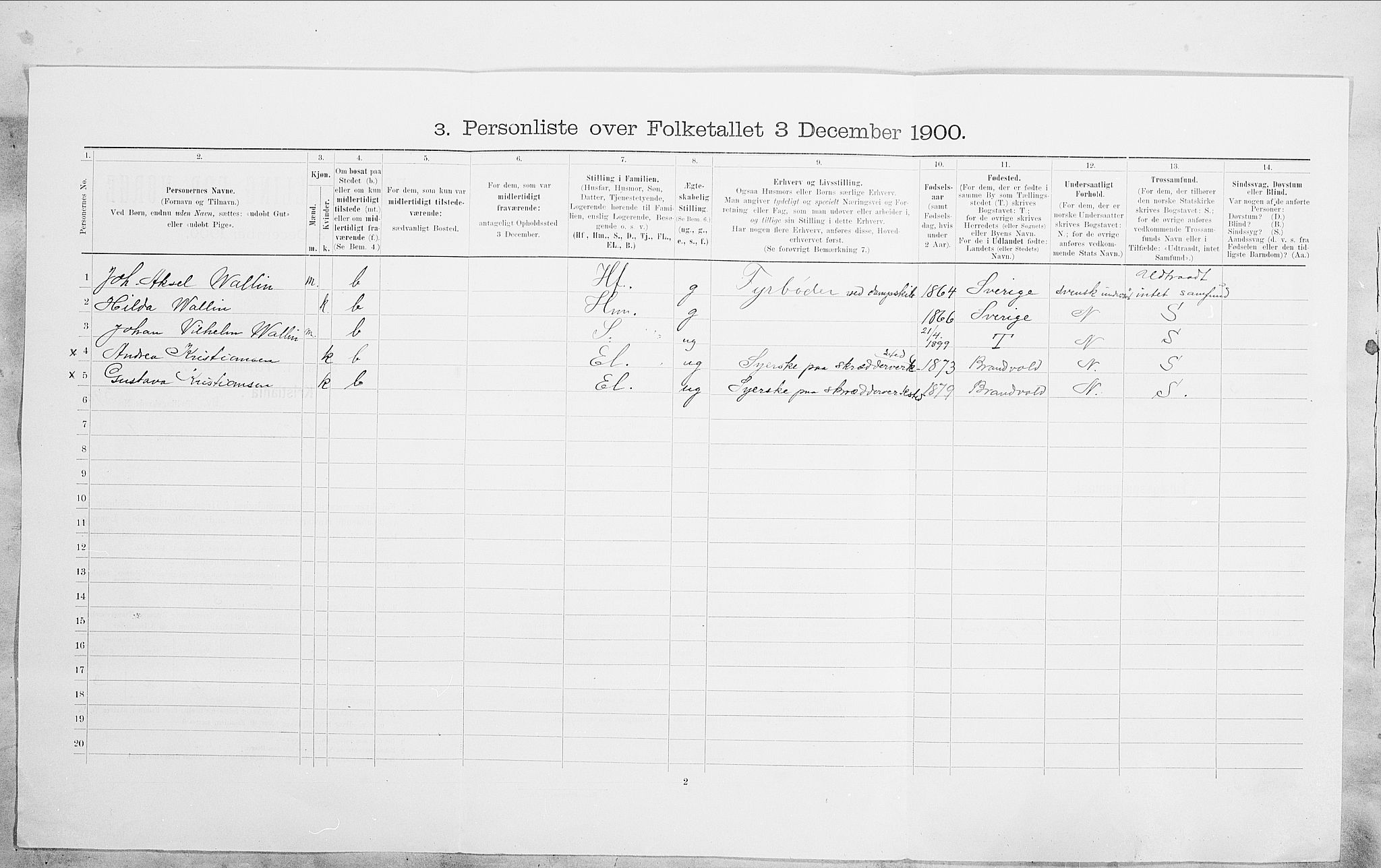 SAO, 1900 census for Kristiania, 1900, p. 87271