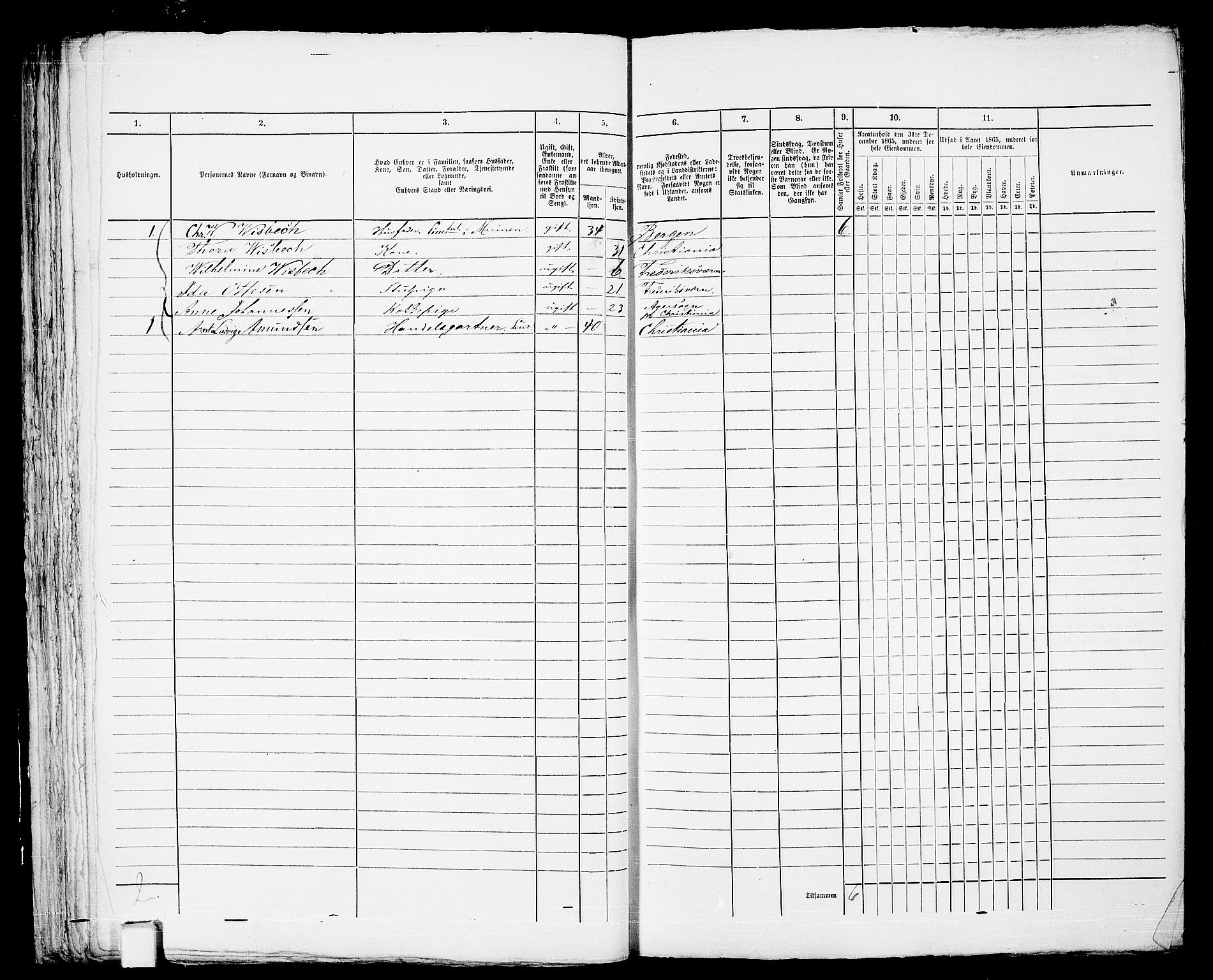 RA, 1865 census for Horten, 1865, p. 510