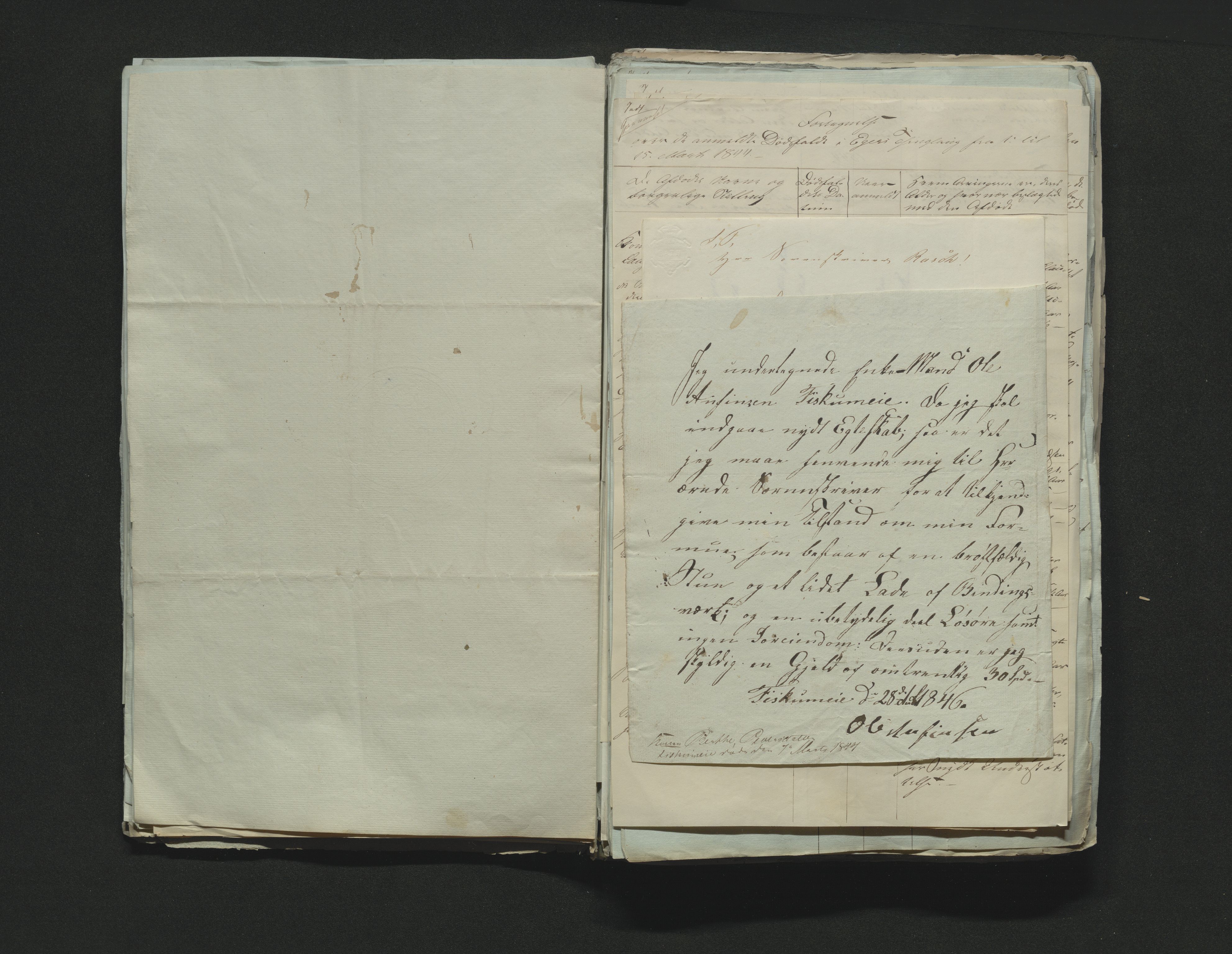Eiker, Modum og Sigdal sorenskriveri, AV/SAKO-A-123/H/Ha/Hab/L0006: Dødsfallsmeldinger, 1841-1845
