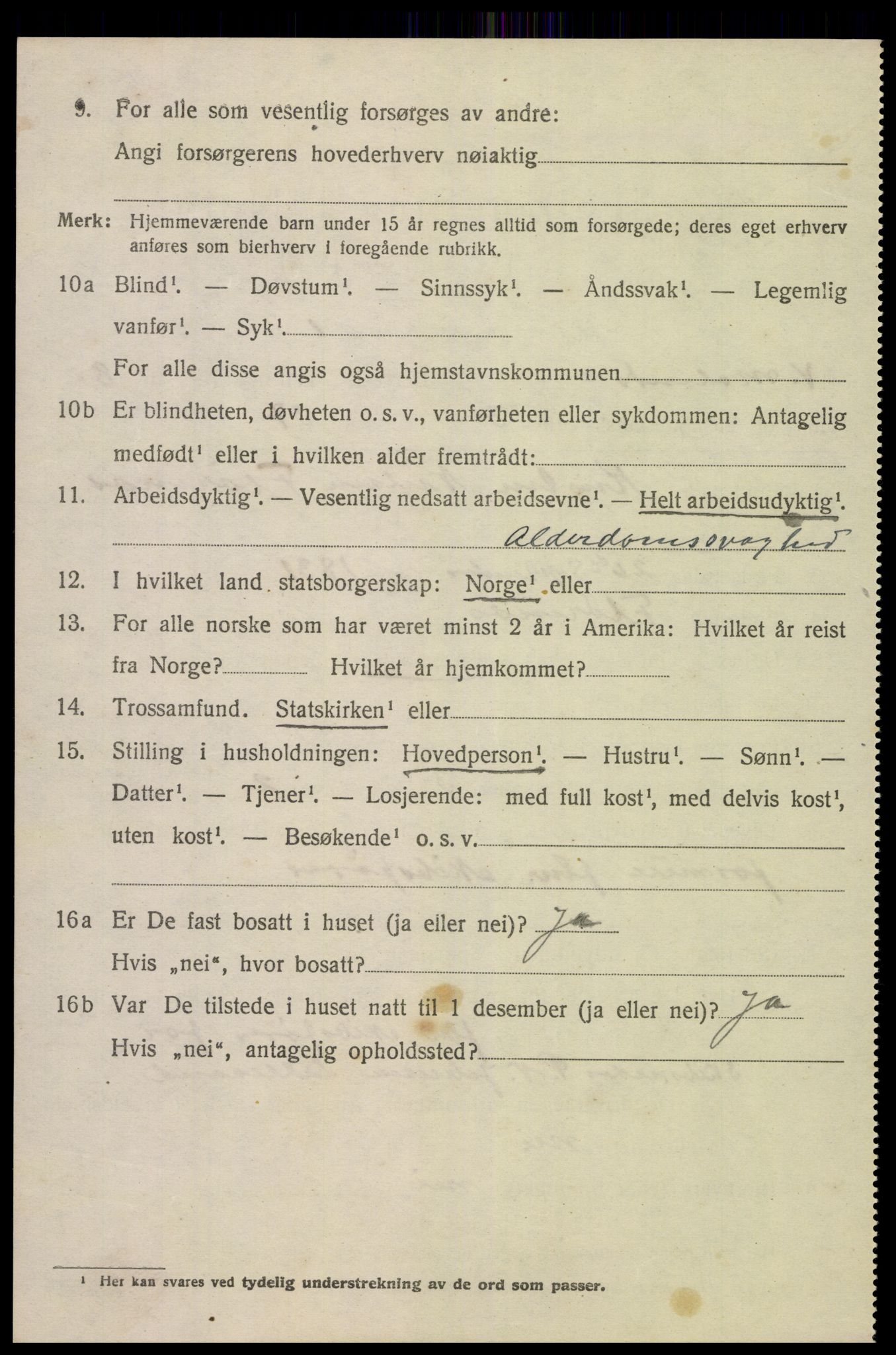 SAK, 1920 census for Vestre Moland, 1920, p. 5230