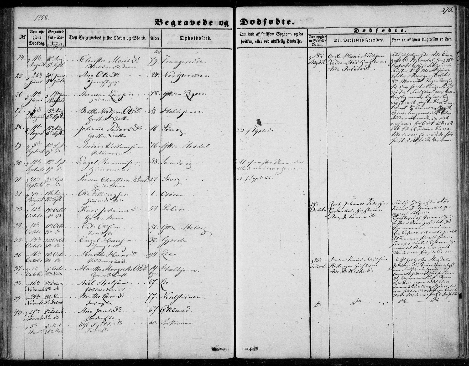 Os sokneprestembete, SAB/A-99929: Parish register (official) no. A 16, 1851-1859, p. 276