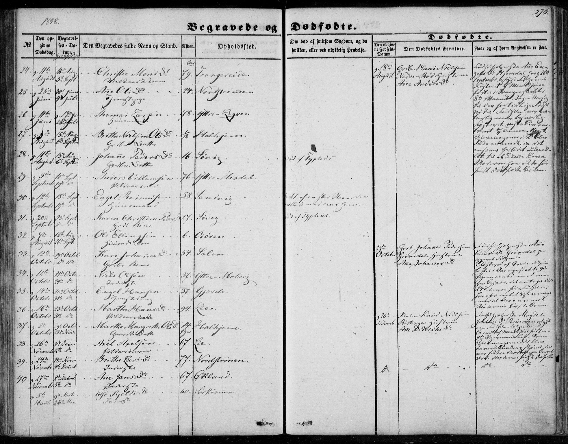 Os sokneprestembete, AV/SAB-A-99929: Parish register (official) no. A 16, 1851-1859, p. 276