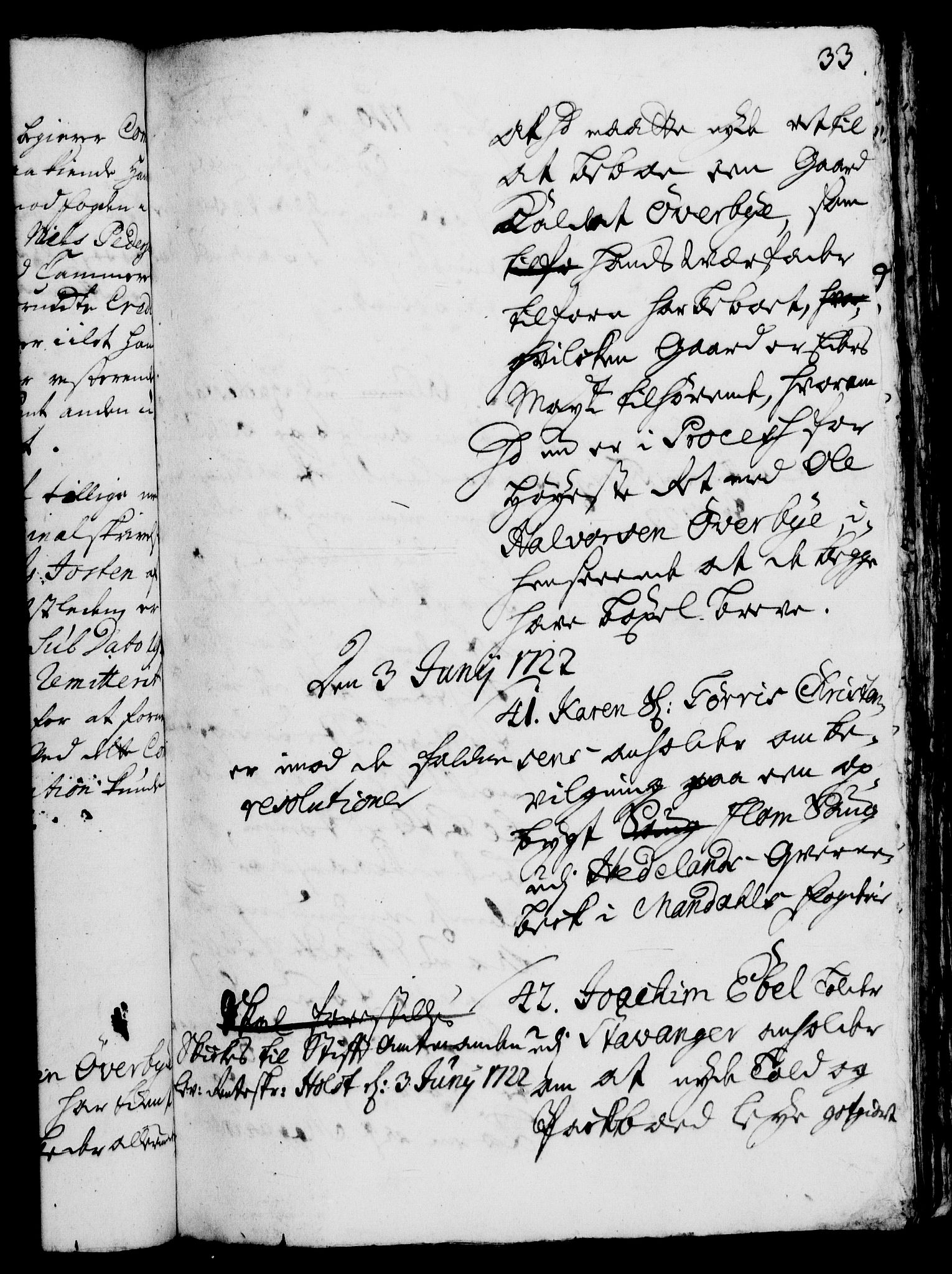 Rentekammeret, Kammerkanselliet, RA/EA-3111/G/Gh/Gha/L0005: Norsk ekstraktmemorialprotokoll (merket RK 53.50), 1721-1723, p. 33