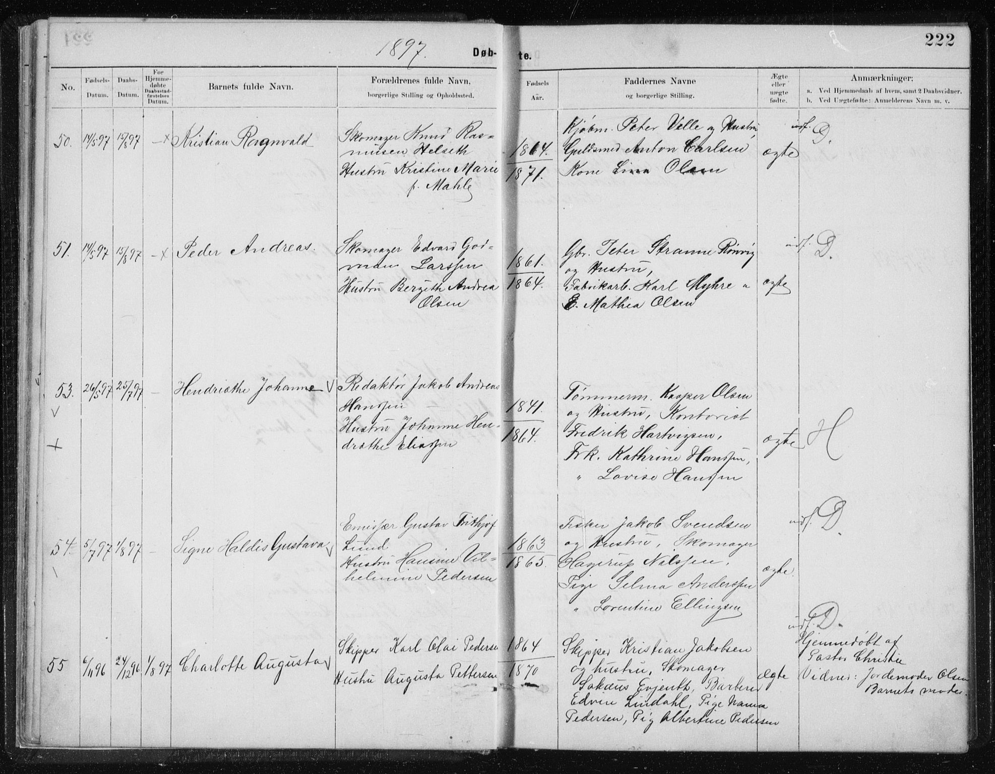 Ministerialprotokoller, klokkerbøker og fødselsregistre - Nordland, SAT/A-1459/801/L0032: Parish register (copy) no. 801C07, 1889-1897, p. 222