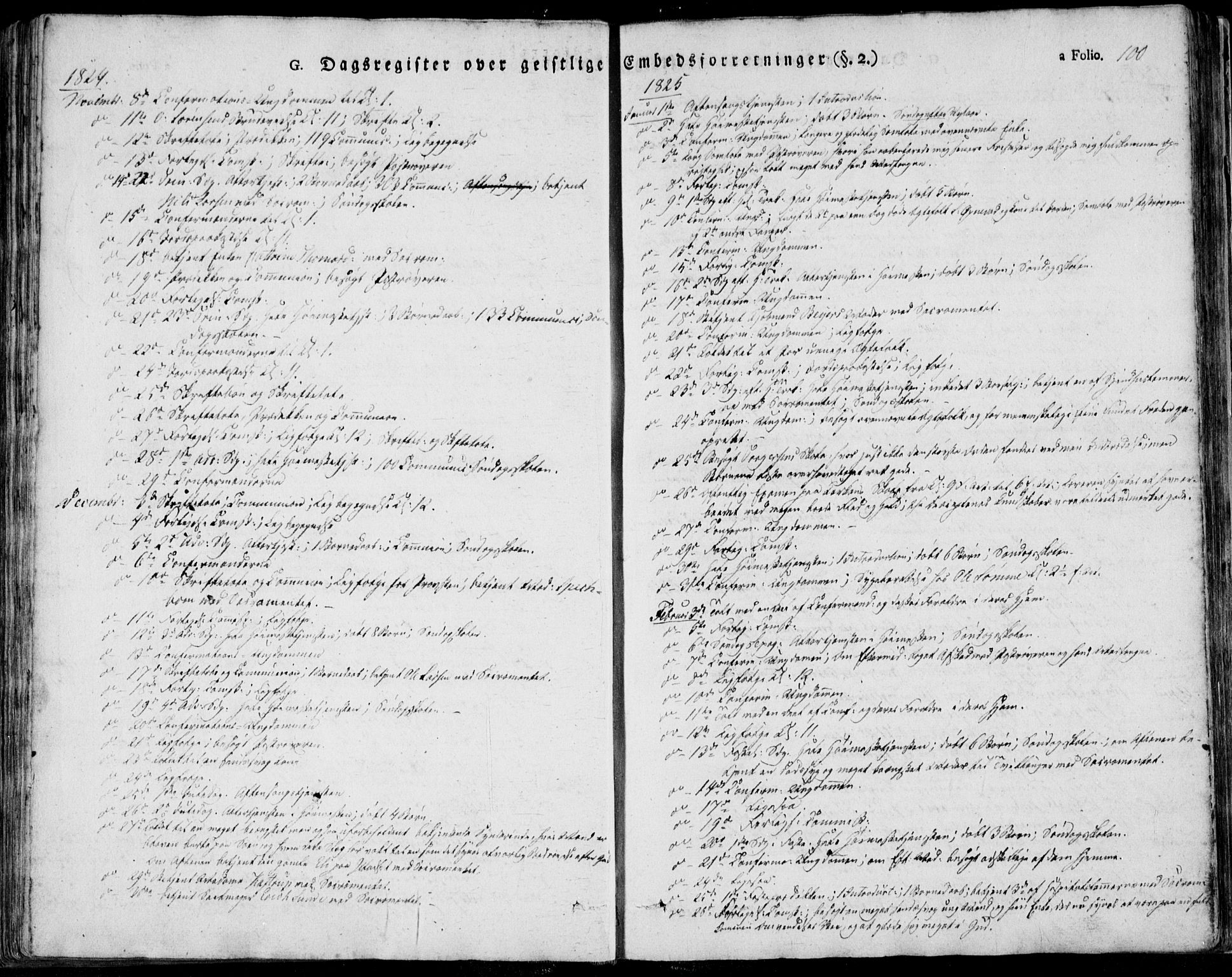Domkirken sokneprestkontor, SAST/A-101812/001/30/30BA/L0013: Parish register (official) no. A 12, 1823-1861, p. 100