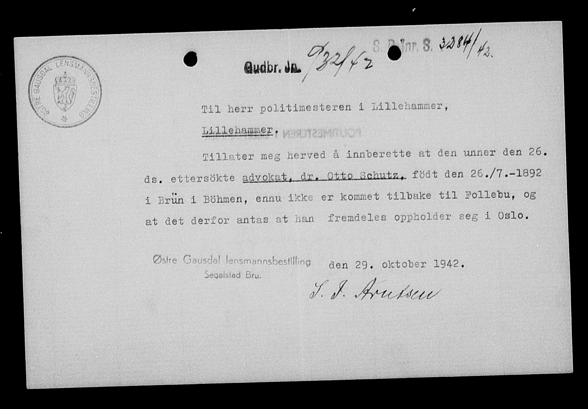 Justisdepartementet, Tilbakeføringskontoret for inndratte formuer, RA/S-1564/H/Hc/Hcd/L1007: --, 1945-1947, p. 11