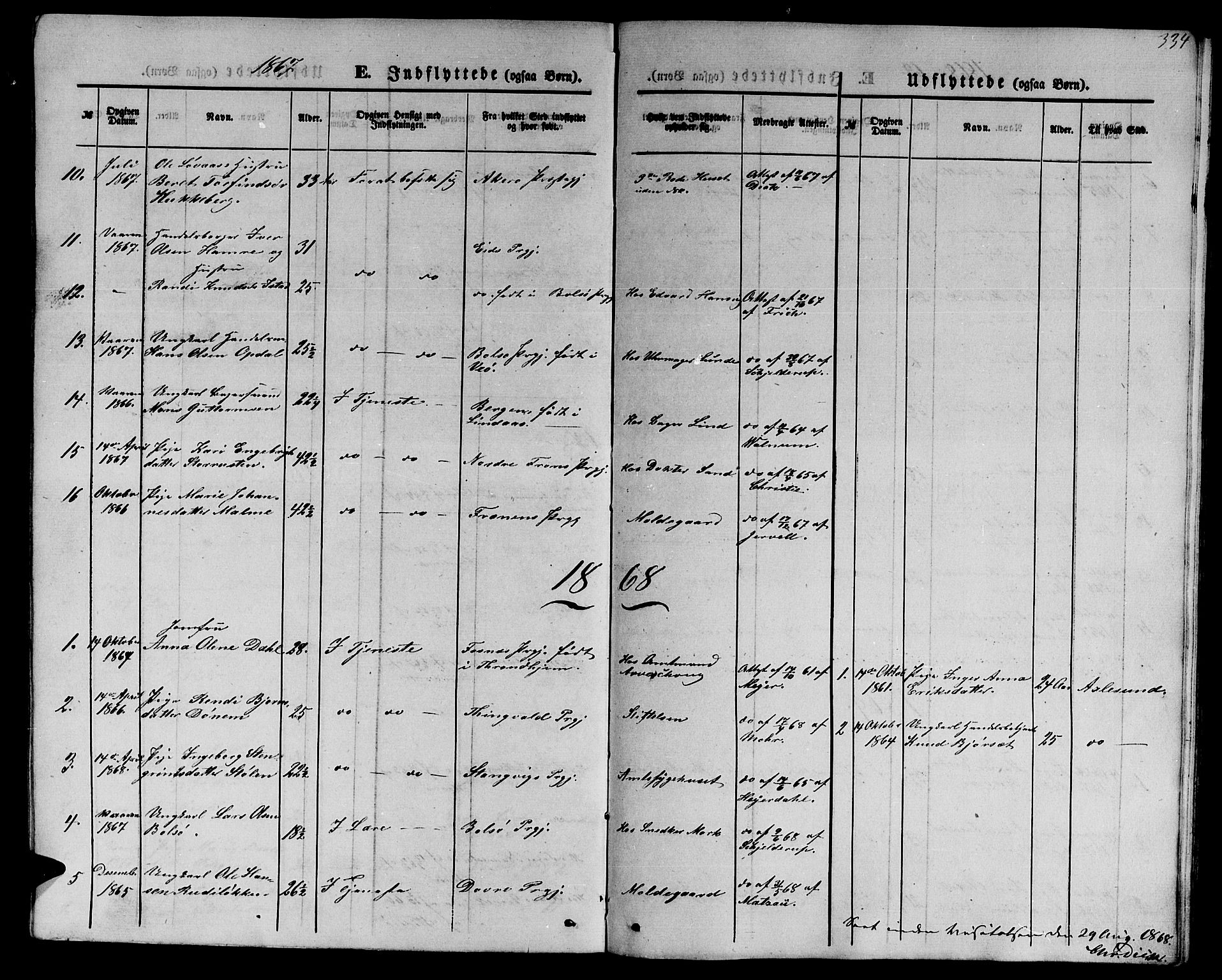 Ministerialprotokoller, klokkerbøker og fødselsregistre - Møre og Romsdal, AV/SAT-A-1454/558/L0701: Parish register (copy) no. 558C02, 1862-1879, p. 334