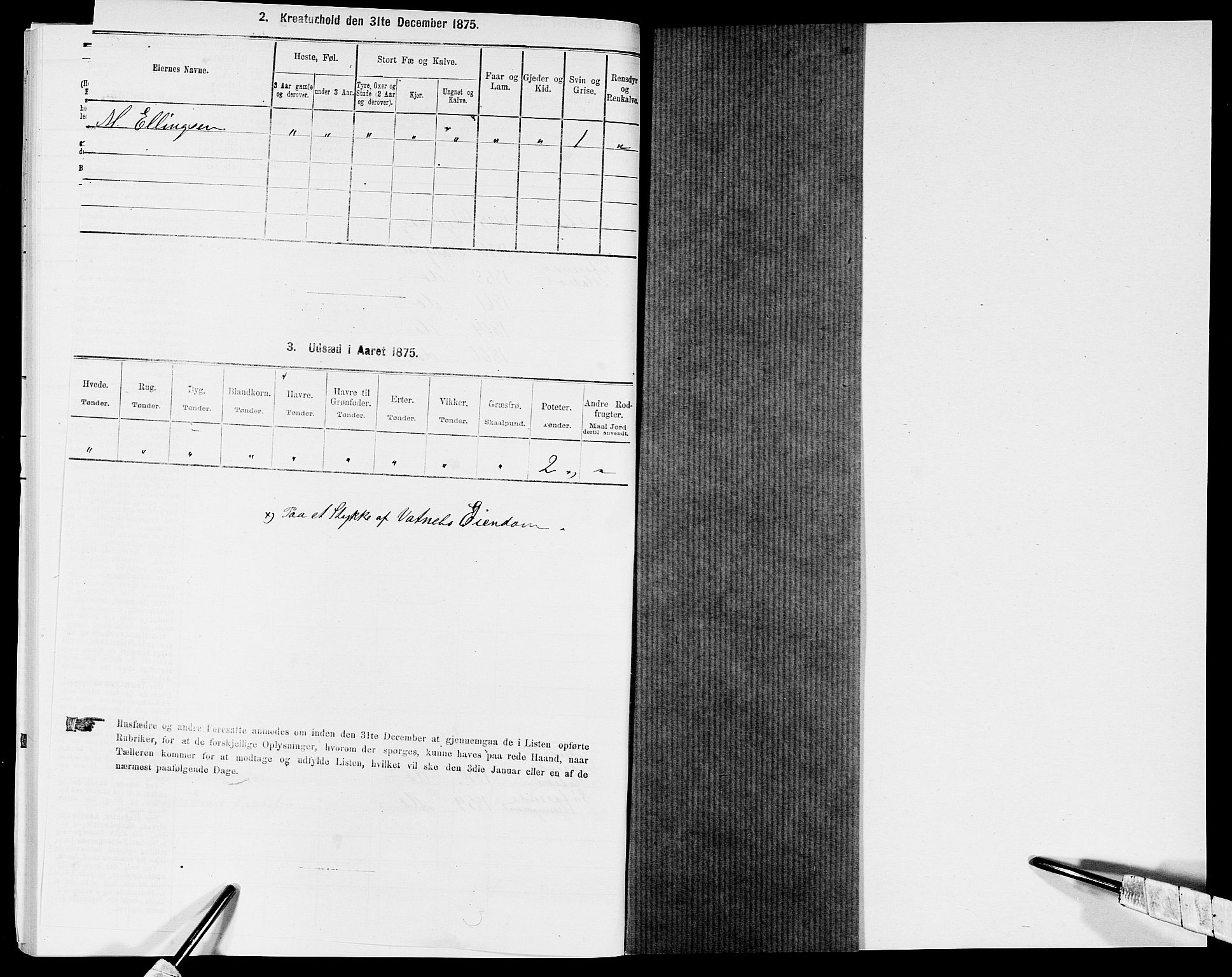 SAK, 1875 census for 0915P Dypvåg, 1875, p. 1612