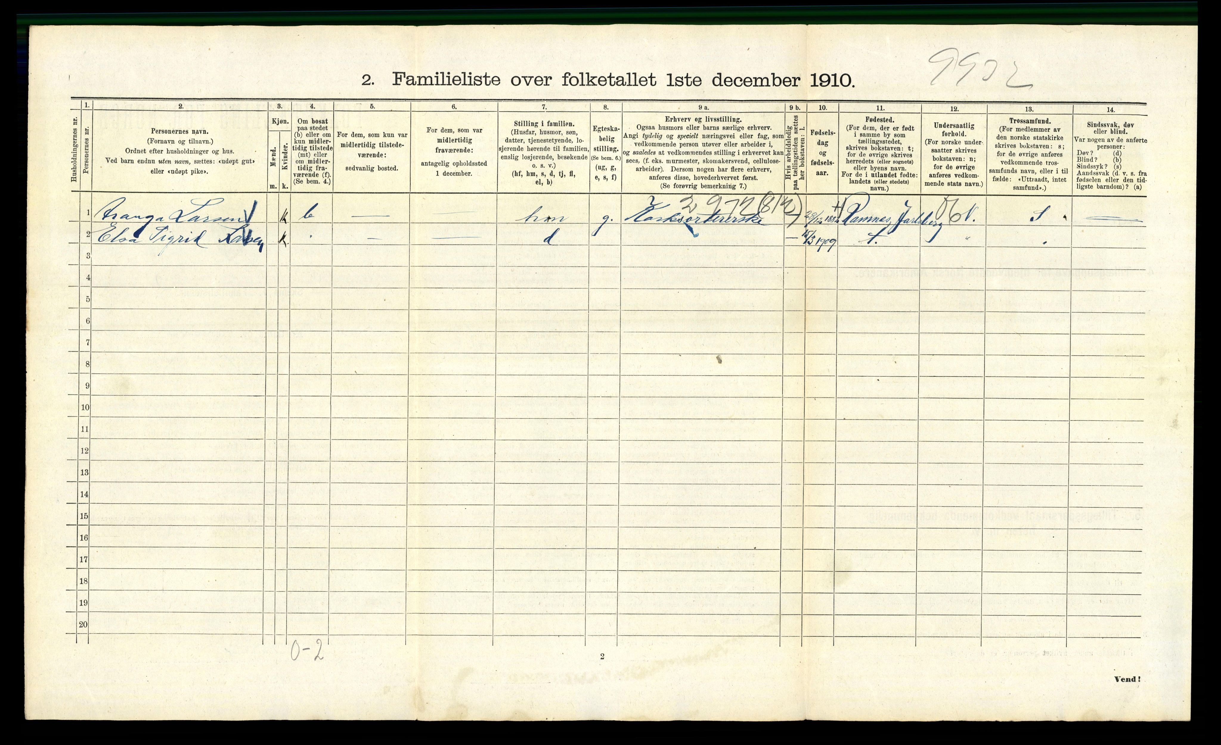 RA, 1910 census for Kristiania, 1910, p. 86216