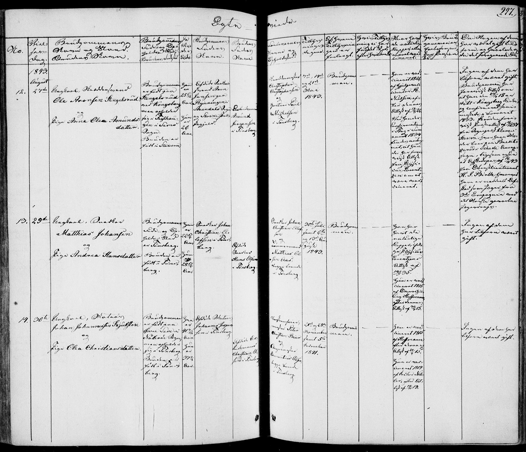 Tønsberg kirkebøker, AV/SAKO-A-330/F/Fa/L0006: Parish register (official) no. I 6, 1836-1844, p. 297