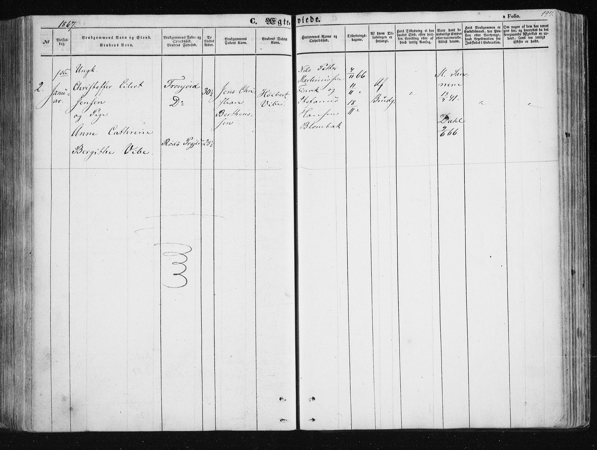 Tromsøysund sokneprestkontor, AV/SATØ-S-1304/G/Ga/L0001kirke: Parish register (official) no. 1, 1856-1867, p. 197