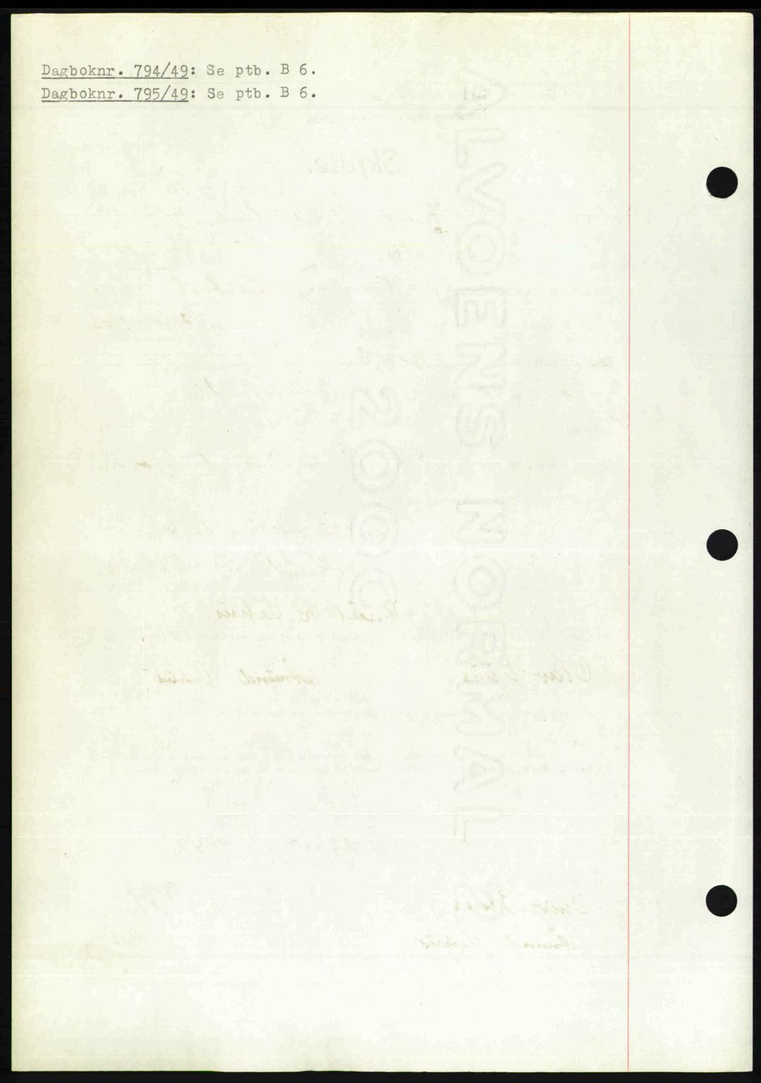 Nedenes sorenskriveri, SAK/1221-0006/G/Gb/Gba/L0060: Mortgage book no. A12, 1948-1949, Diary no: : 794/1949