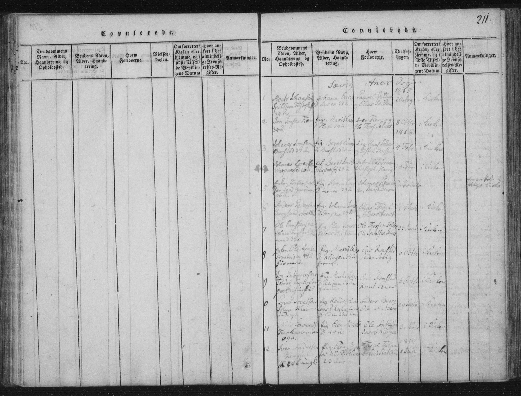 Ministerialprotokoller, klokkerbøker og fødselsregistre - Nord-Trøndelag, SAT/A-1458/773/L0609: Parish register (official) no. 773A03 /4, 1815-1818, p. 211