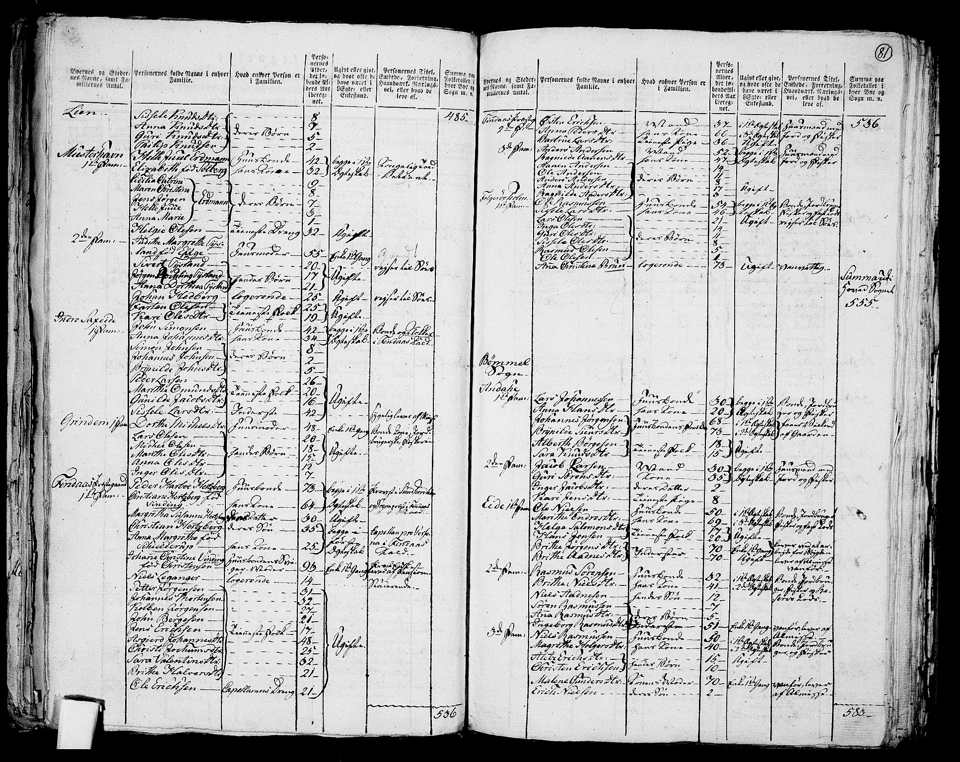 RA, 1801 census for 1218P Finnås, 1801, p. 80b-81a