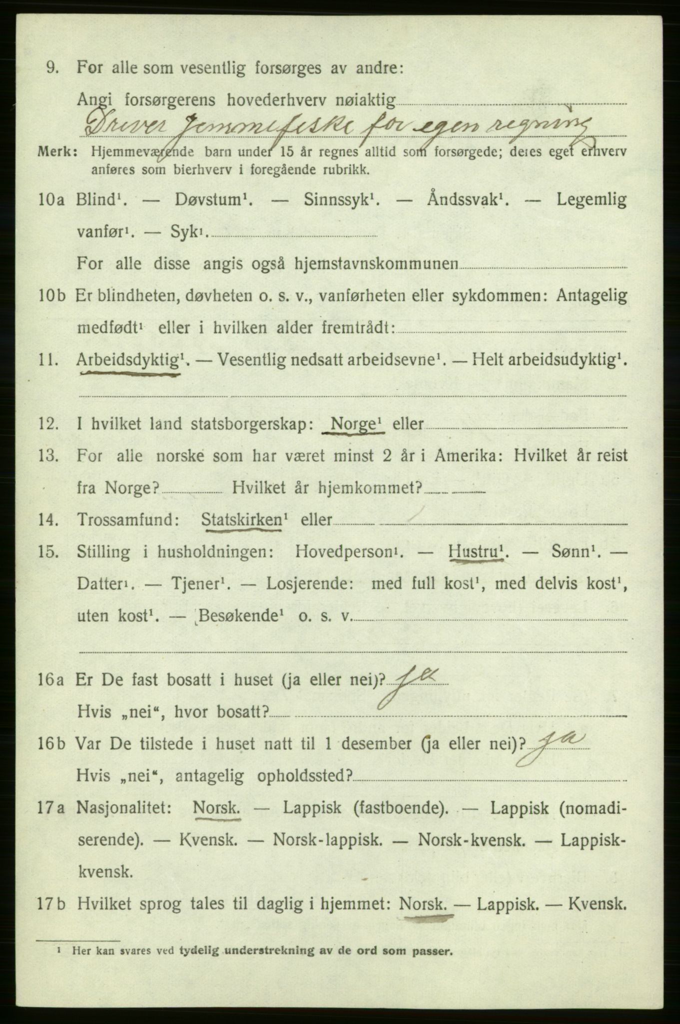 SATØ, 1920 census for Kjelvik, 1920, p. 1622