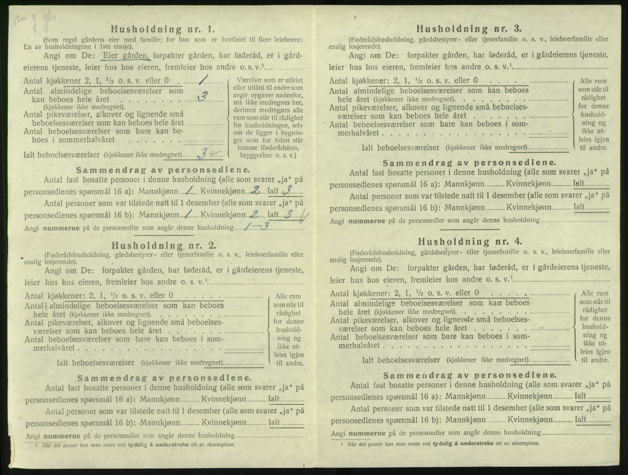 SAT, 1920 census for Hareid, 1920, p. 622