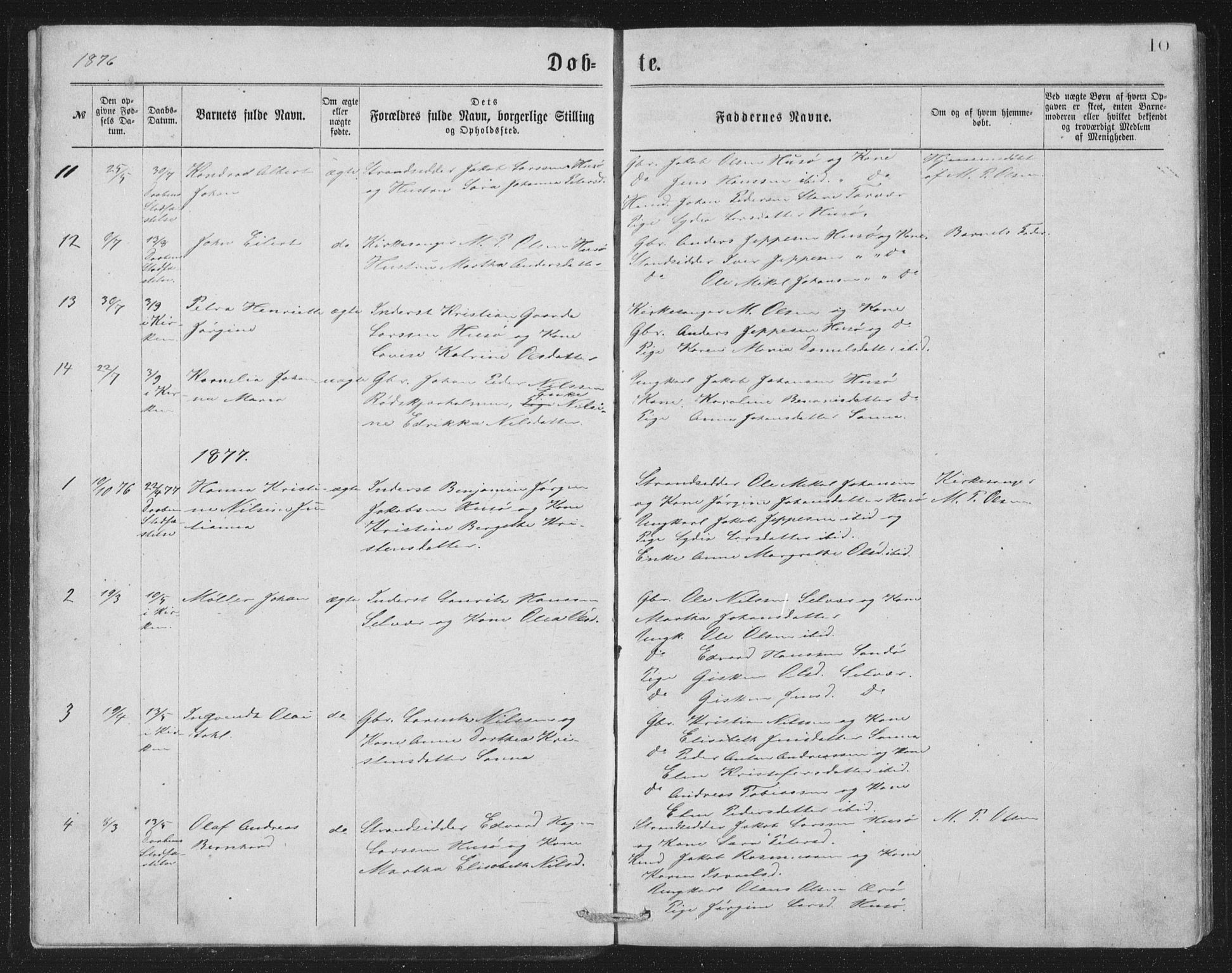 Ministerialprotokoller, klokkerbøker og fødselsregistre - Nordland, AV/SAT-A-1459/840/L0582: Parish register (copy) no. 840C02, 1874-1900, p. 10