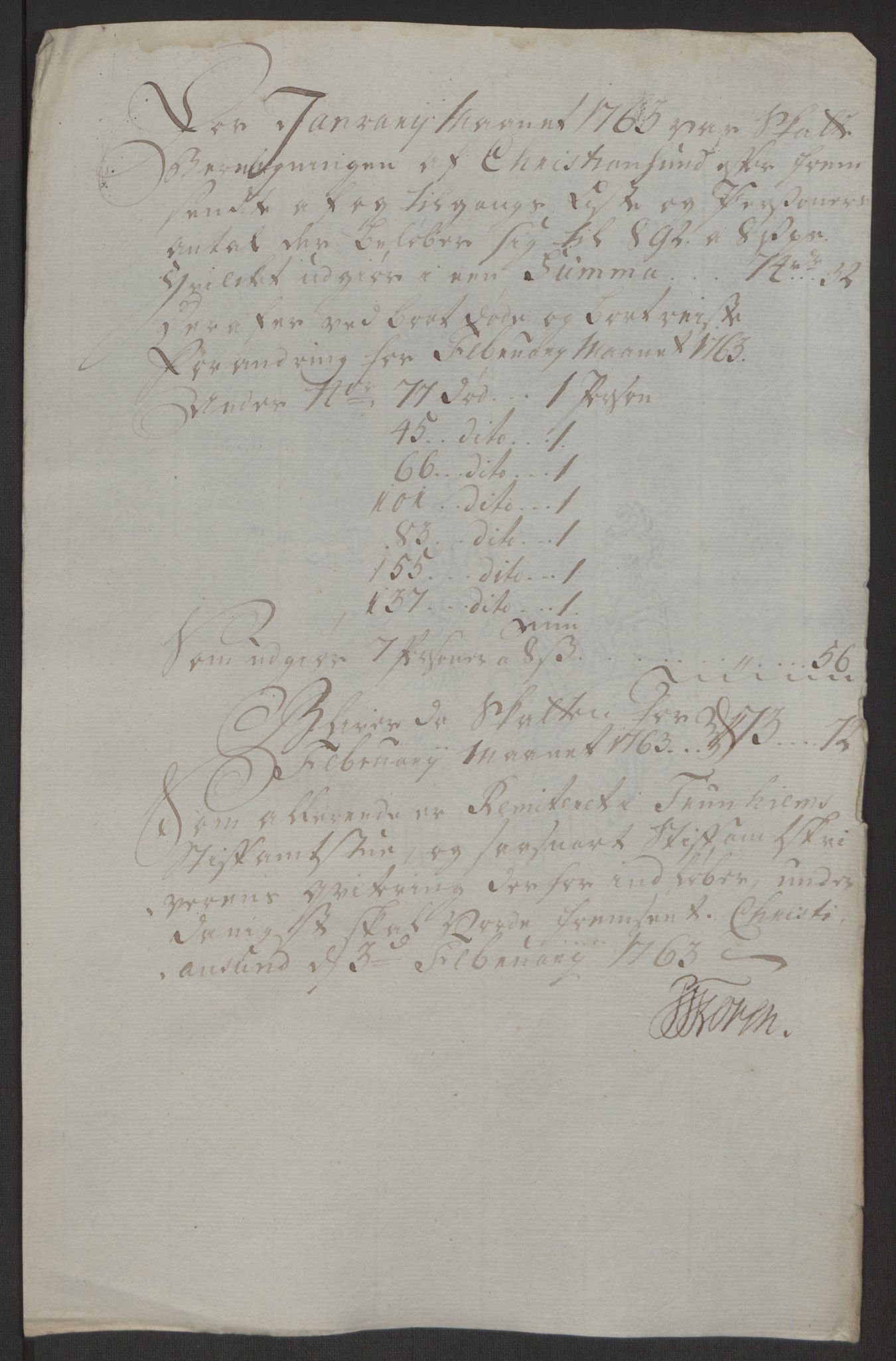 Rentekammeret inntil 1814, Reviderte regnskaper, Byregnskaper, AV/RA-EA-4066/R/Rr/L0495/0004: [R1] Kontribusjonsregnskap / Ekstraskatt, 1762-1772, p. 14