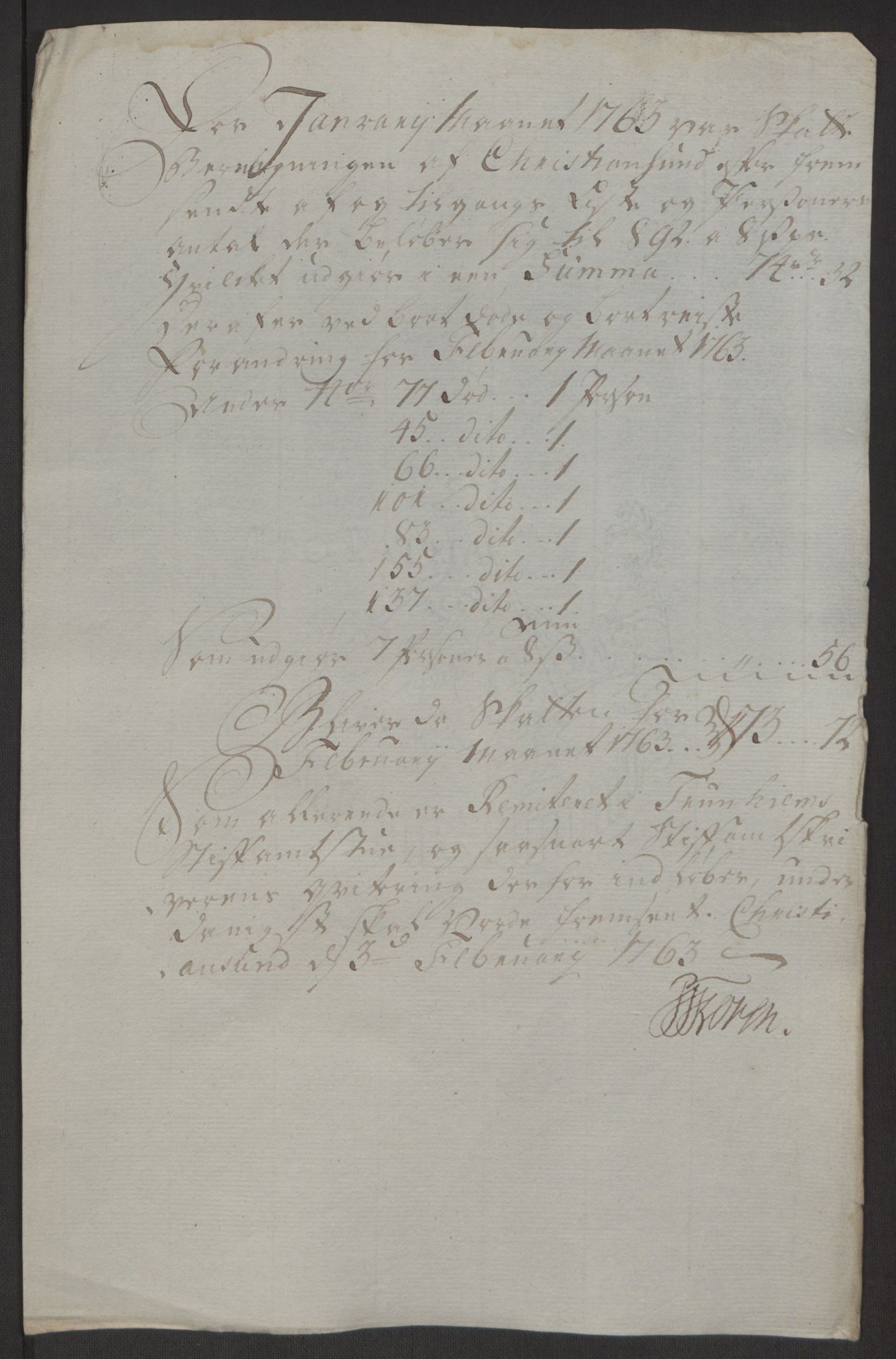 Rentekammeret inntil 1814, Reviderte regnskaper, Byregnskaper, RA/EA-4066/R/Rr/L0495/0004: [R1] Kontribusjonsregnskap / Ekstraskatt, 1762-1772, p. 14