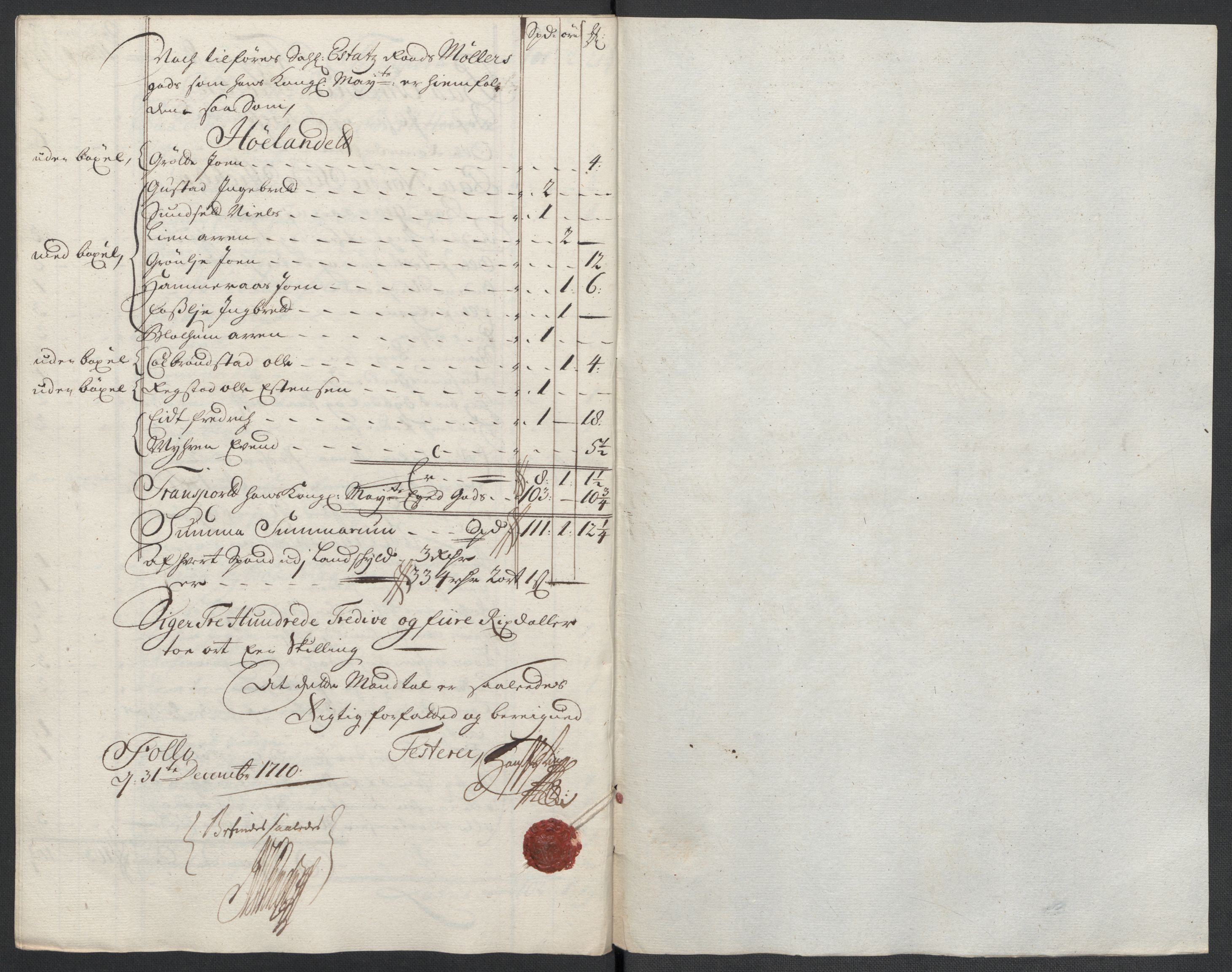 Rentekammeret inntil 1814, Reviderte regnskaper, Fogderegnskap, RA/EA-4092/R60/L3960: Fogderegnskap Orkdal og Gauldal, 1710, p. 292