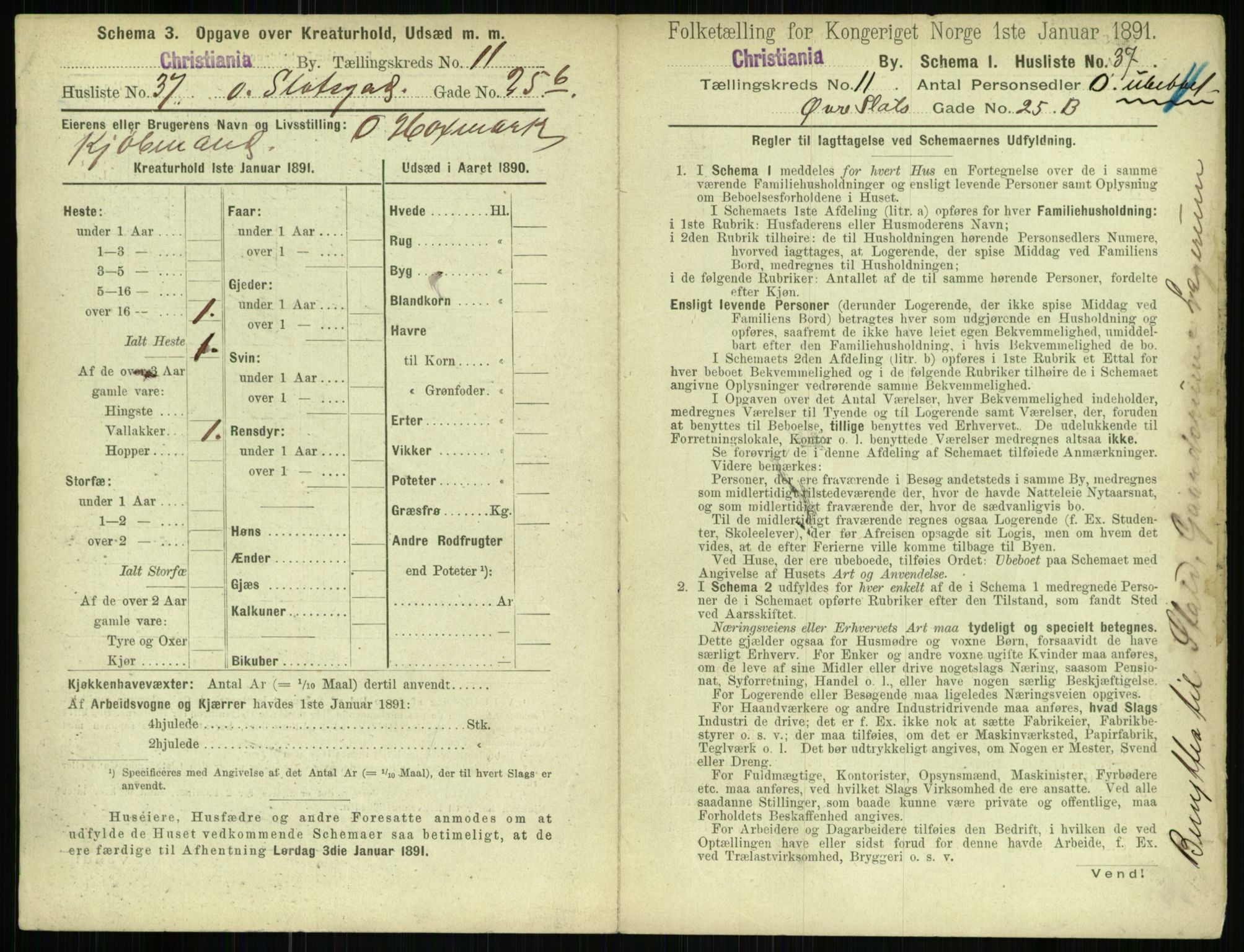 RA, 1891 census for 0301 Kristiania, 1891, p. 4882